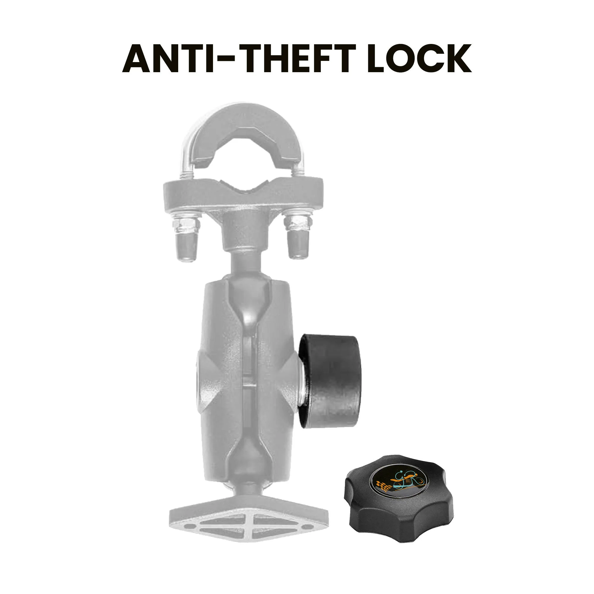 4-Sided Grip Anti Theft Mobile Holder Handlebar Mount - Image 3