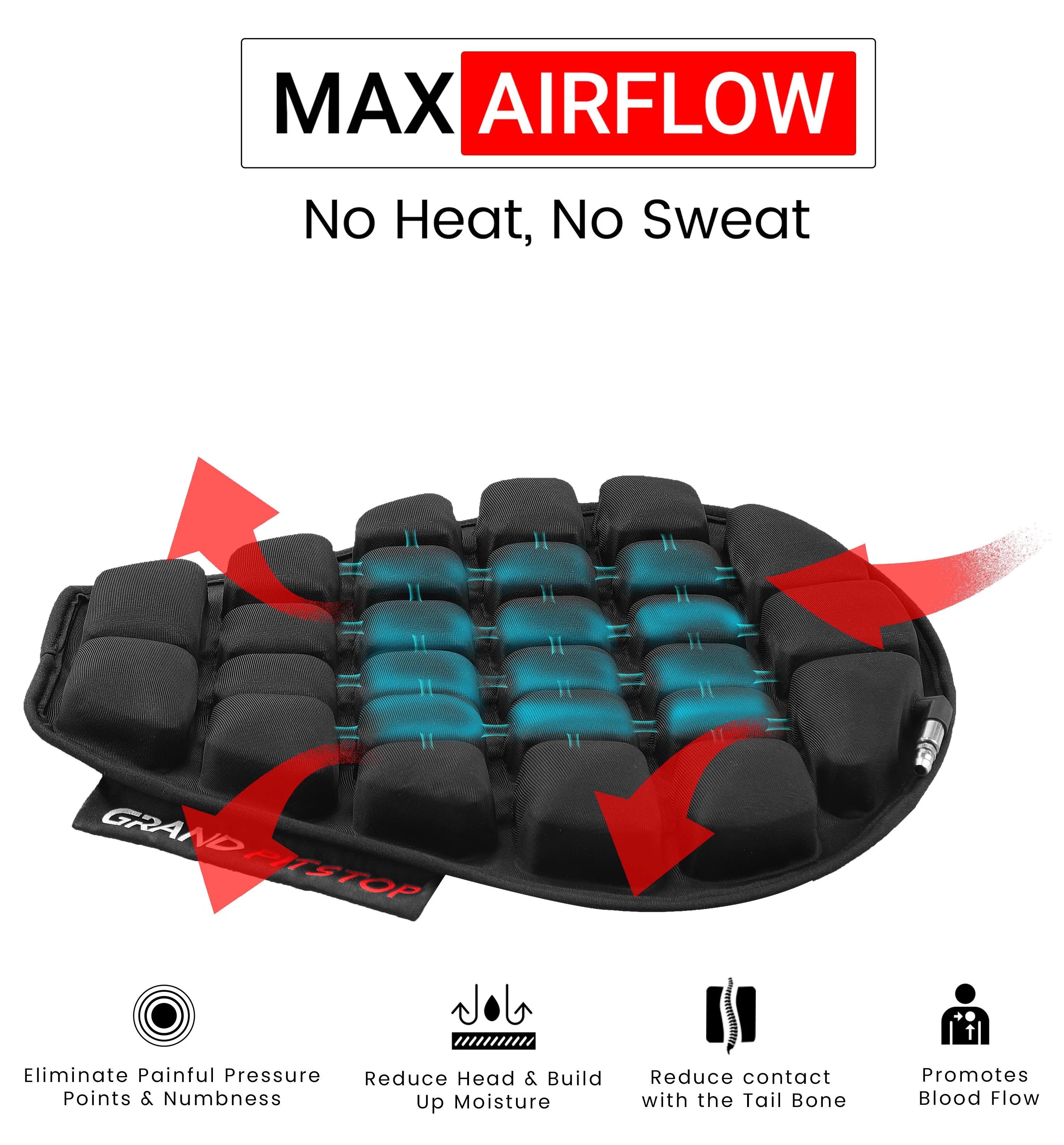 Air Bubble Airseat for Medical, Offices, Home, Motorcycle and Car Lumbar Support - Cruiser - Image 5