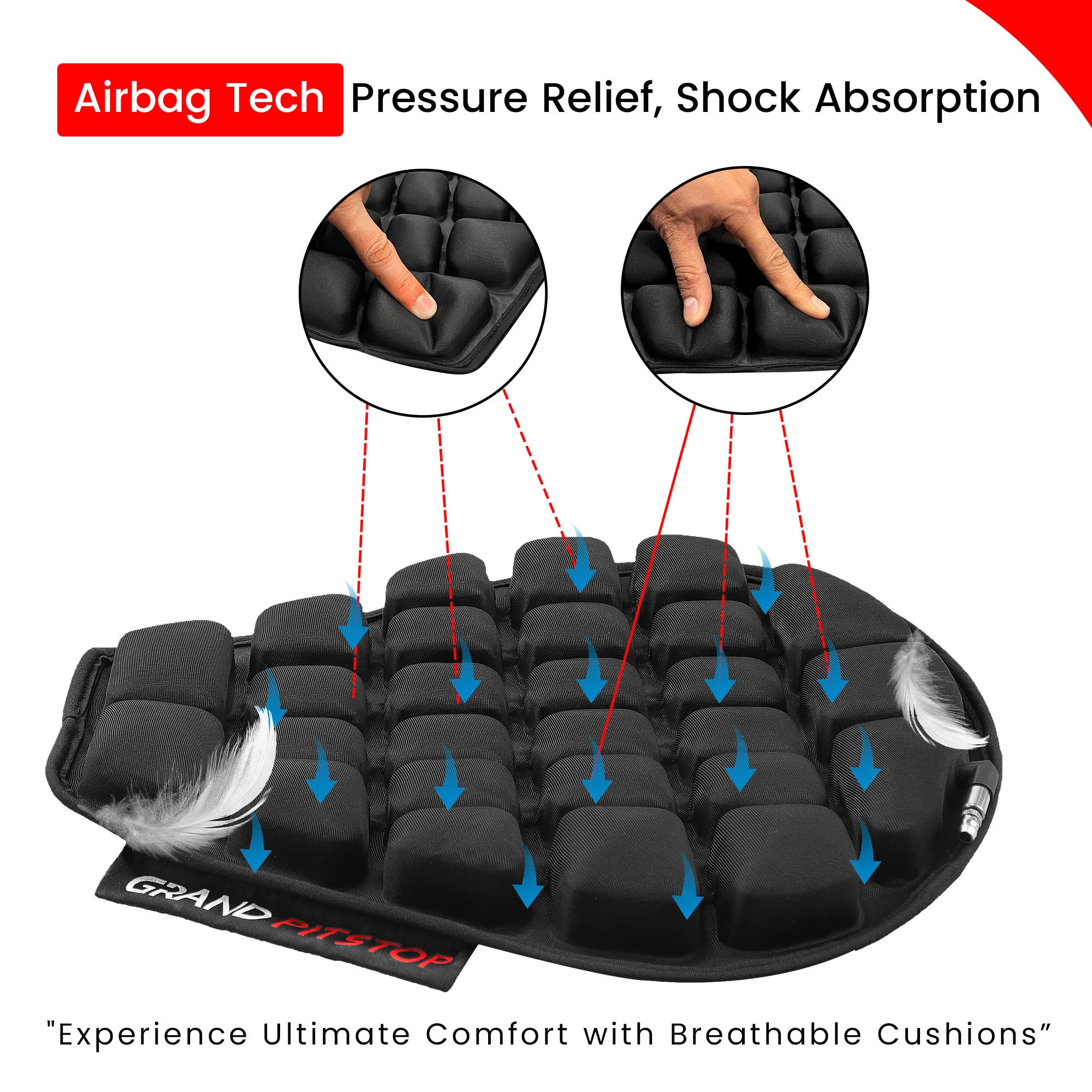Air Bubble Airseat for Medical, Offices, Home, Motorcycle and Car Lumbar Support - Cruiser - Image 6