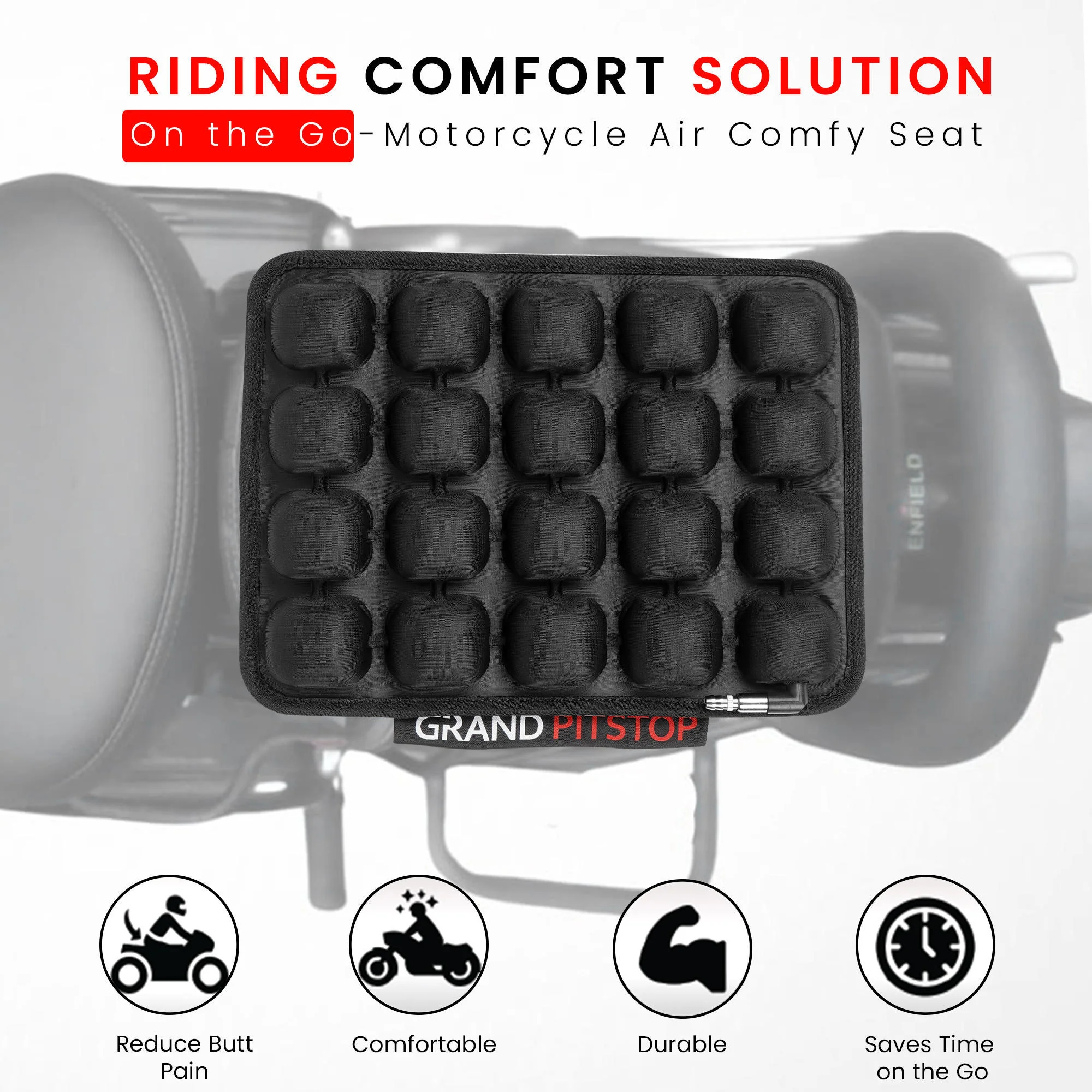 Air Bubble Airseat for Medical, Offices, Home, Motorcycle and Car Lumbar Support - Pillion - Image 4