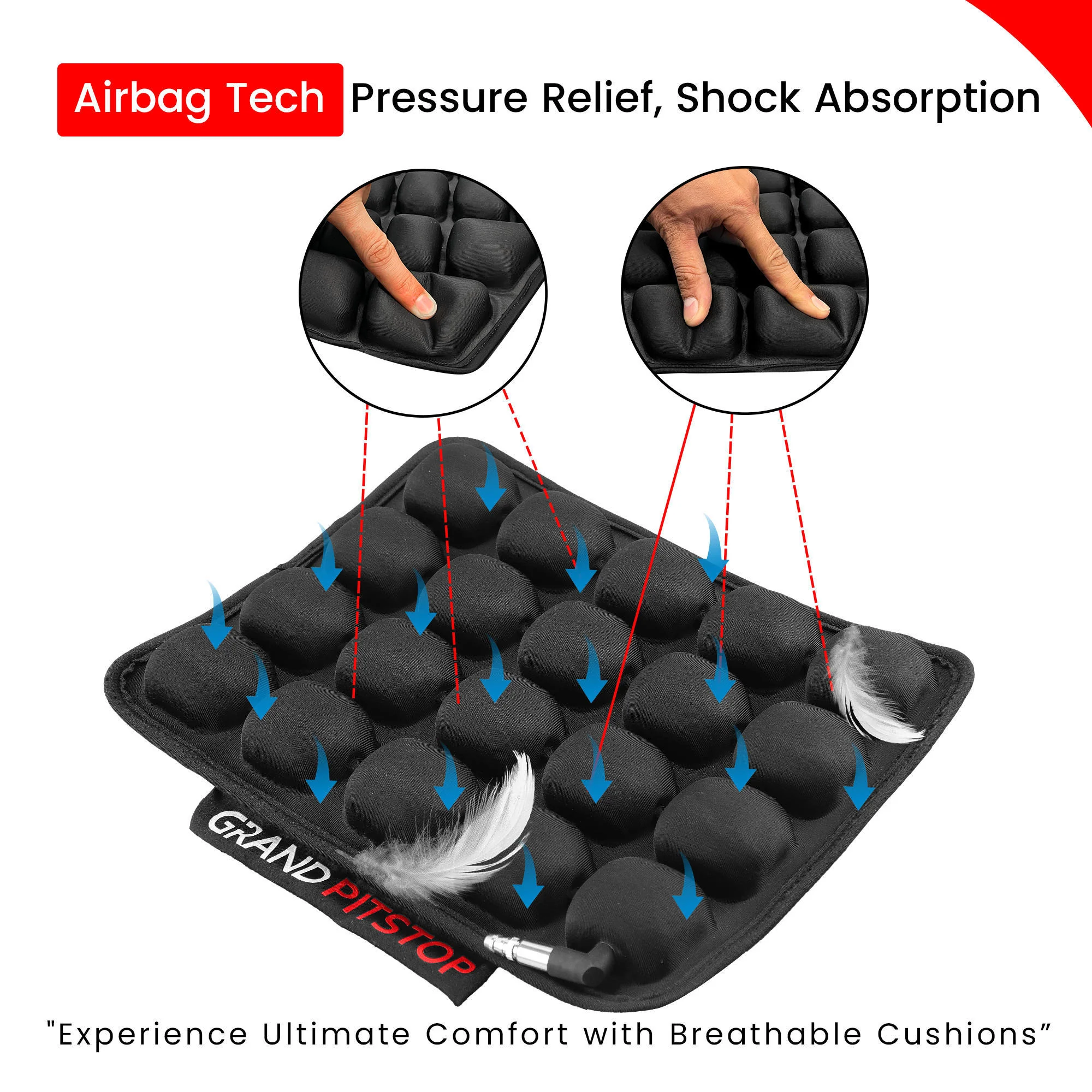 Air Bubble Airseat for Medical, Offices, Home, Motorcycle and Car Lumbar Support - Pillion - Image 7