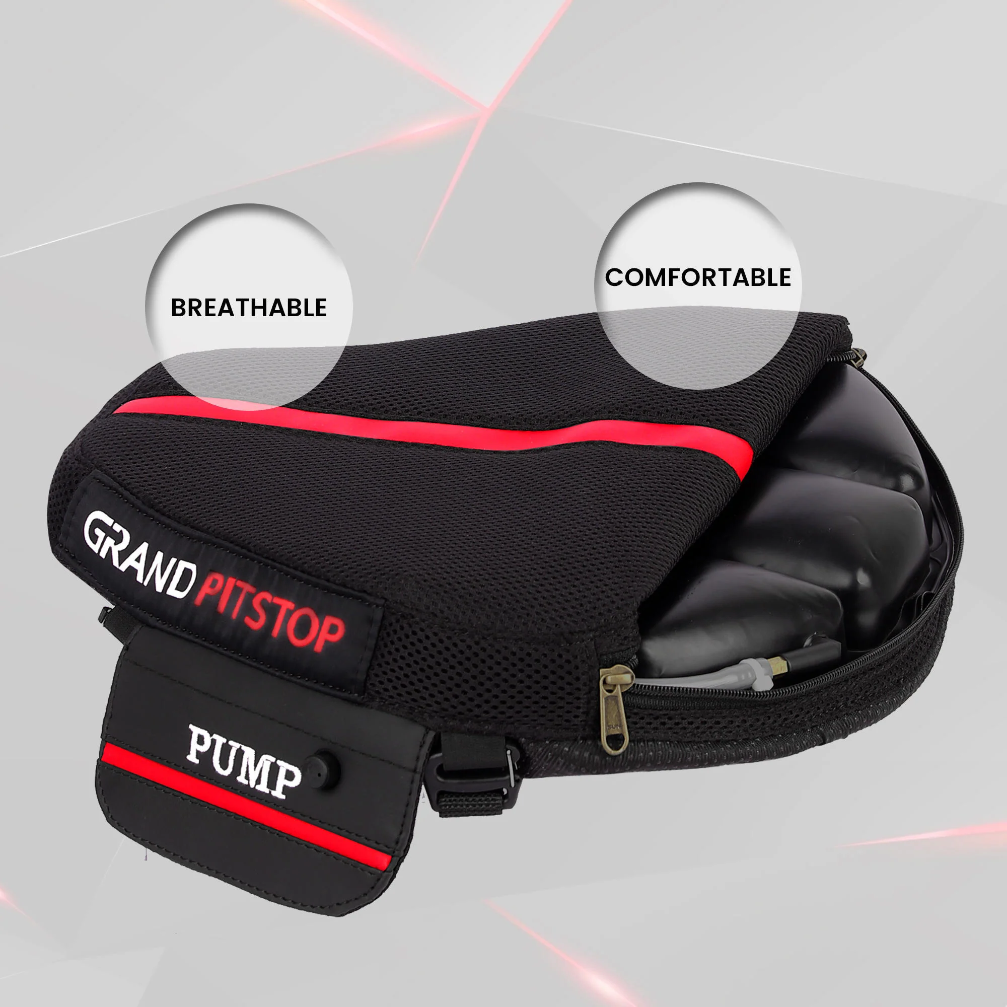 Air Comfy Seat Cushion for Medical, Offices, Home, Motorcycle and Car Lumbar Support - Cruiser Premium with Pump - Image 6