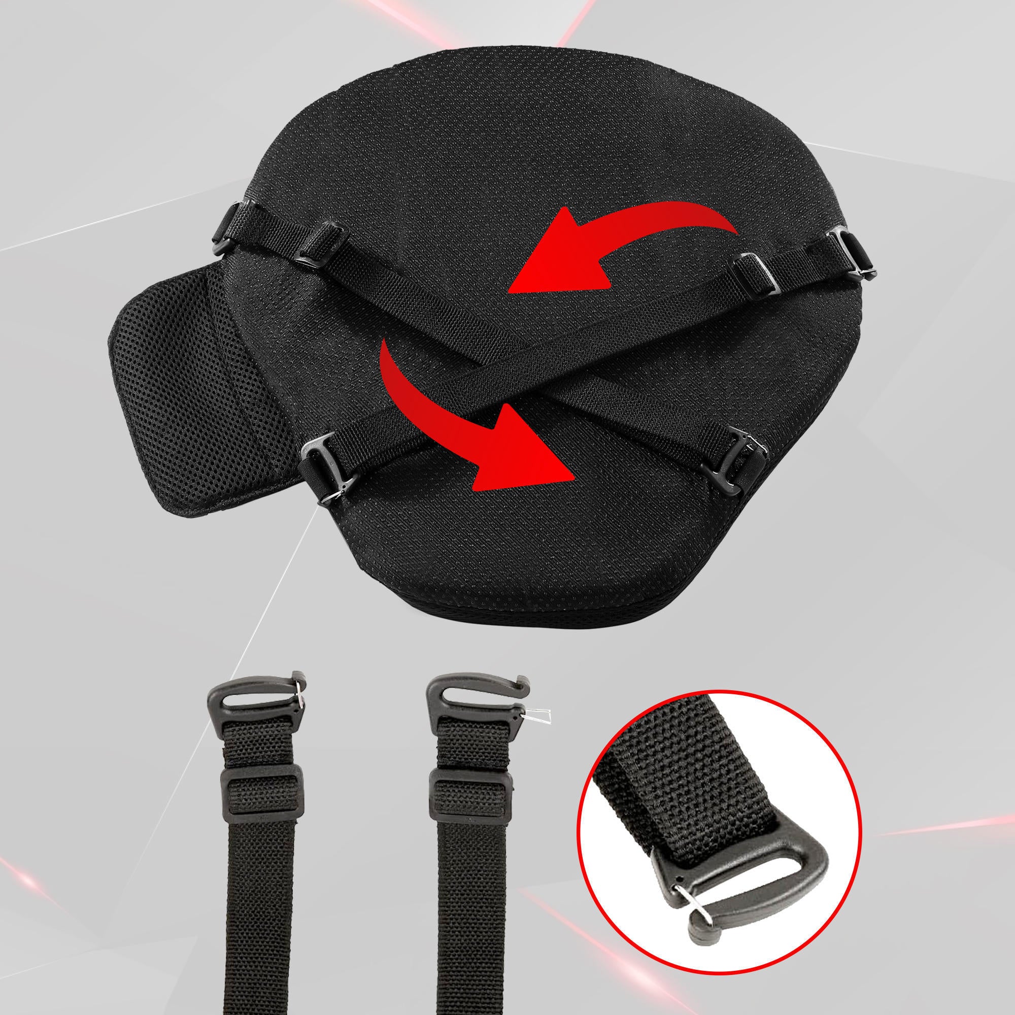 Air Comfy Seat Cushion for Medical, Offices, Home, Motorcycle and Car Lumbar Support - Cruiser Premium with Pump - Image 8