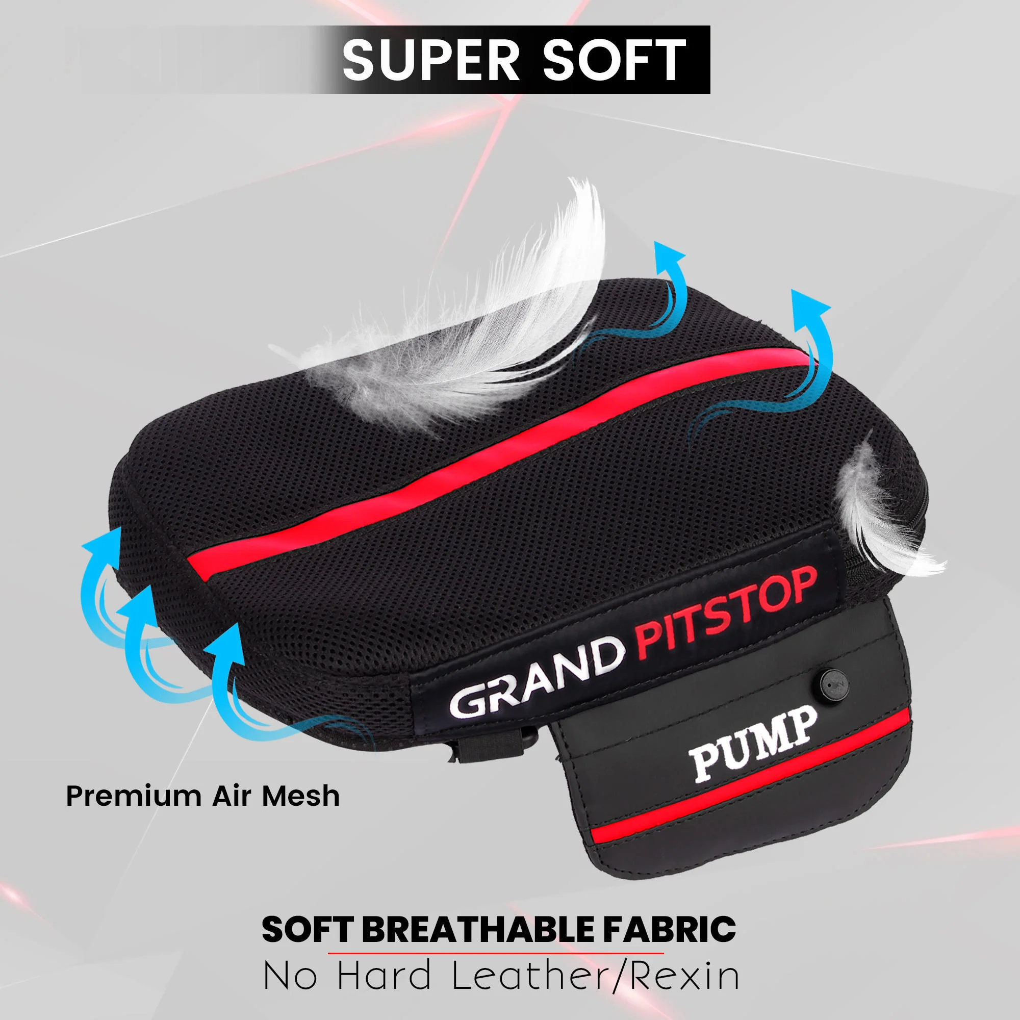 Air Comfy Seat Cushion for Medical, Offices, Home, Motorcycle and Car Lumbar Support - Pillion Premium with Pump - Image 7