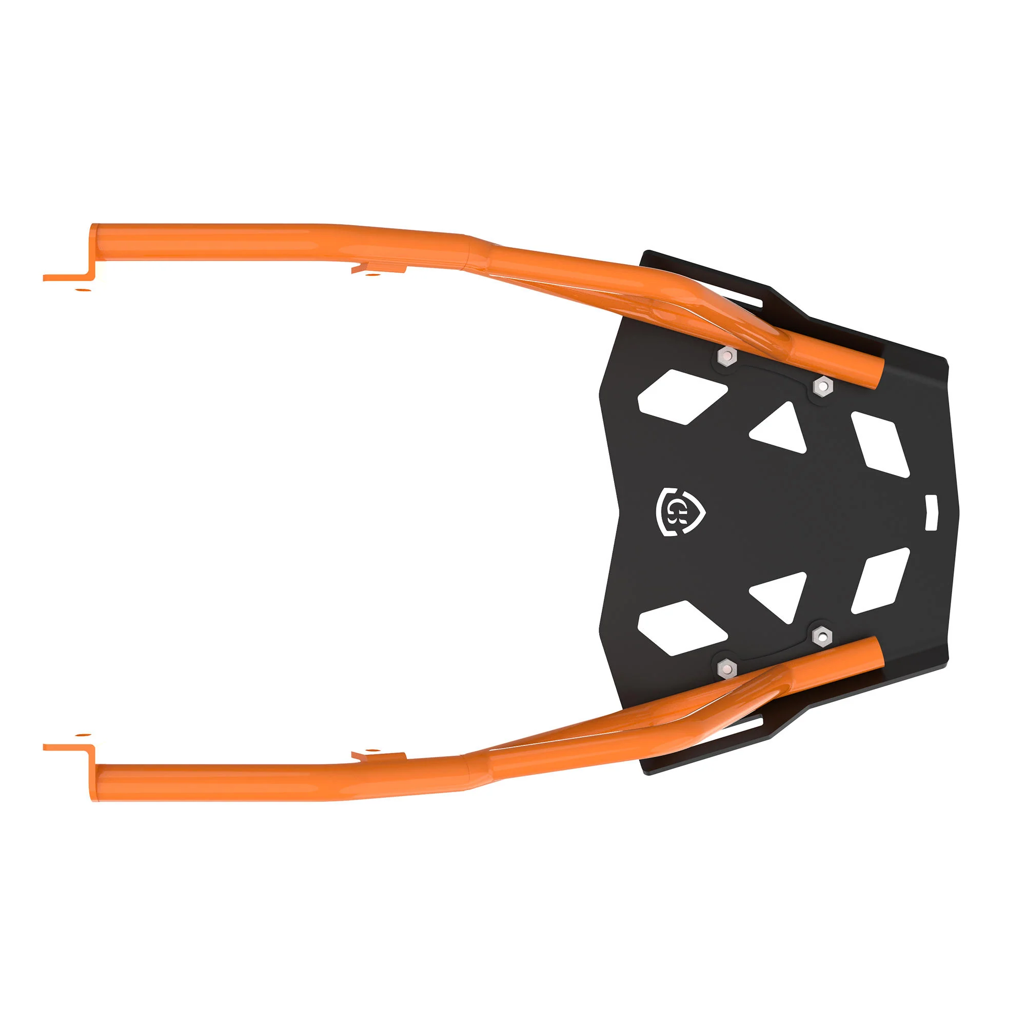 Aluminium Extended Top Rack with Plate for KTM DUKE 390/250 Gen 3 - Black/Orange - Image 3