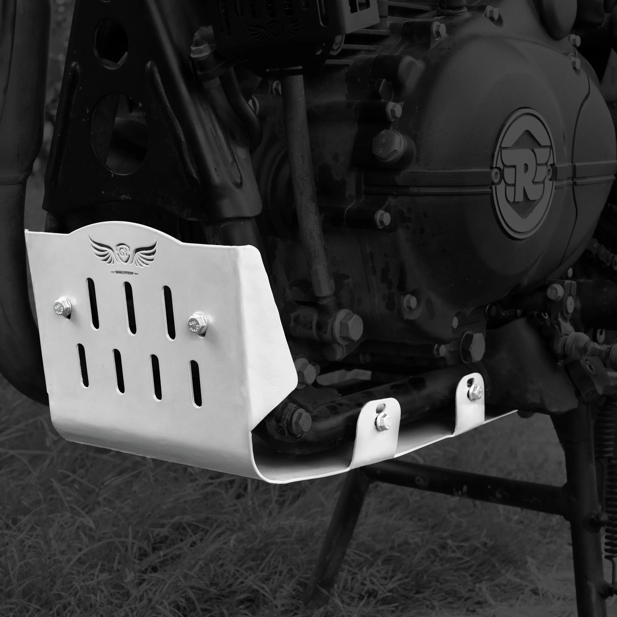 Aluminium Sumpguard For Royal Enfield Himalayan - BS6 Model (2020-2021) - Silver - Image 3