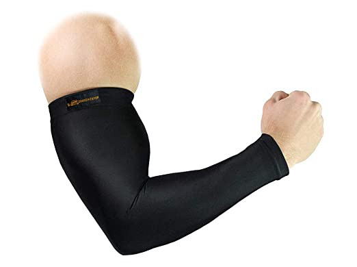 Arm Sleeves (Black) and Face Mask (Orange) (Pack of 4) - Image 3