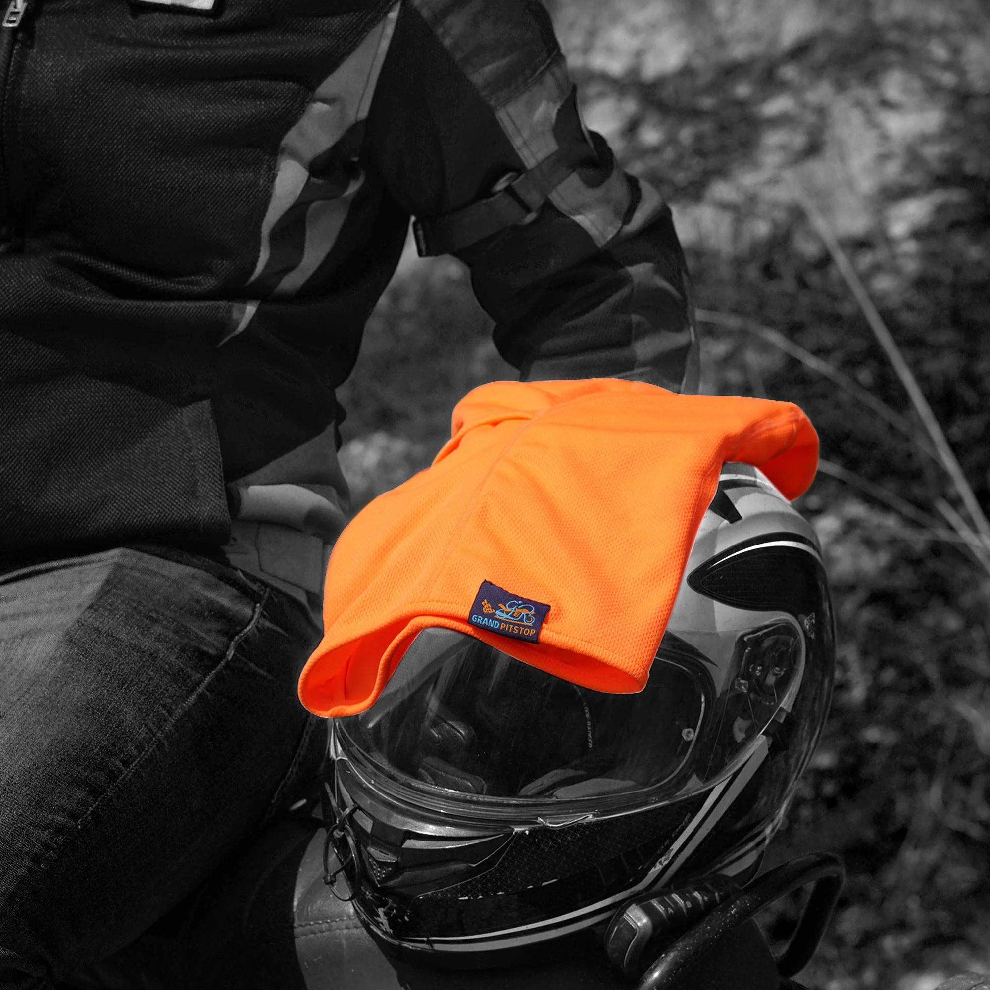Arm Sleeves (Black) and Face Mask (Orange) (Pack of 4) - Image 6