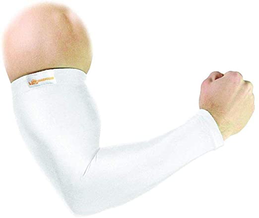 Arm Sleeves (White) & Face Mask (Orange) - Pack of 4 - Image 4