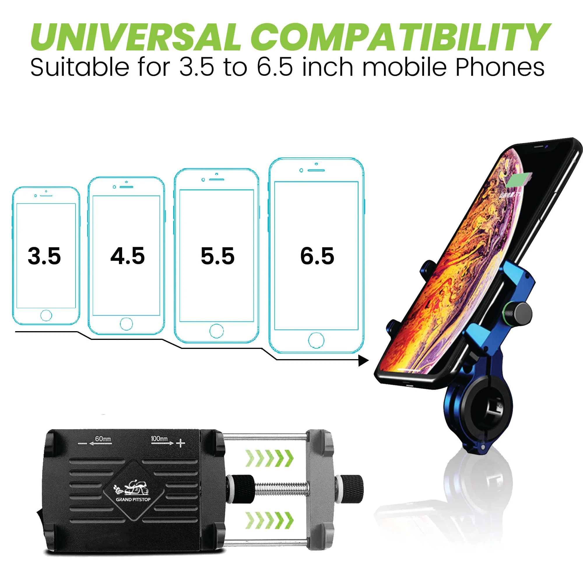Claw Grip Aluminium Mobile Holder Mount - Black - Image 3