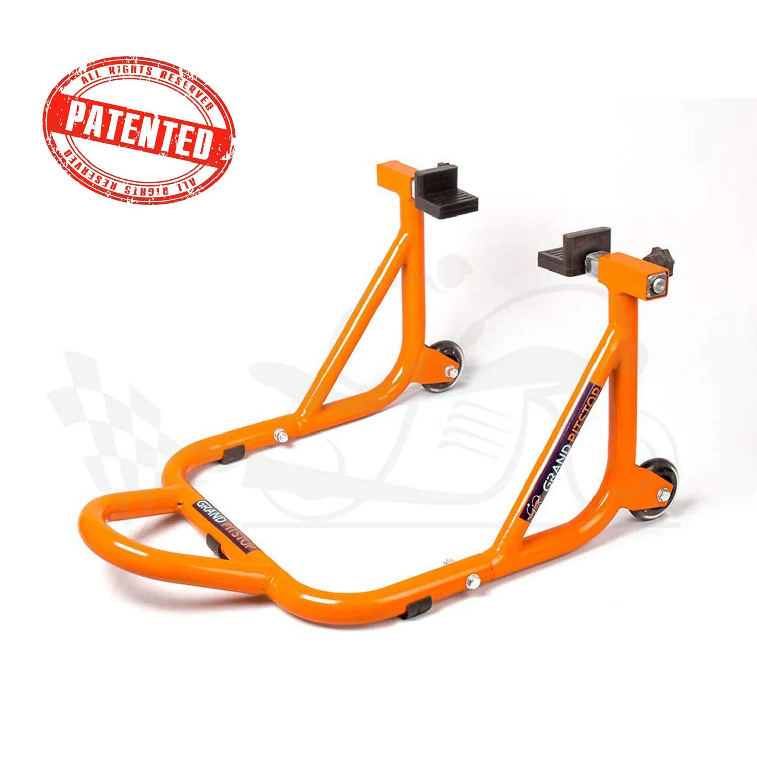 Combo of Chain Cleaning Brush & GR Chain Cleaner (160 ml) & GR Chain Lube (160 ml) & Dismantlable Paddock Stand - Orange - Image 5