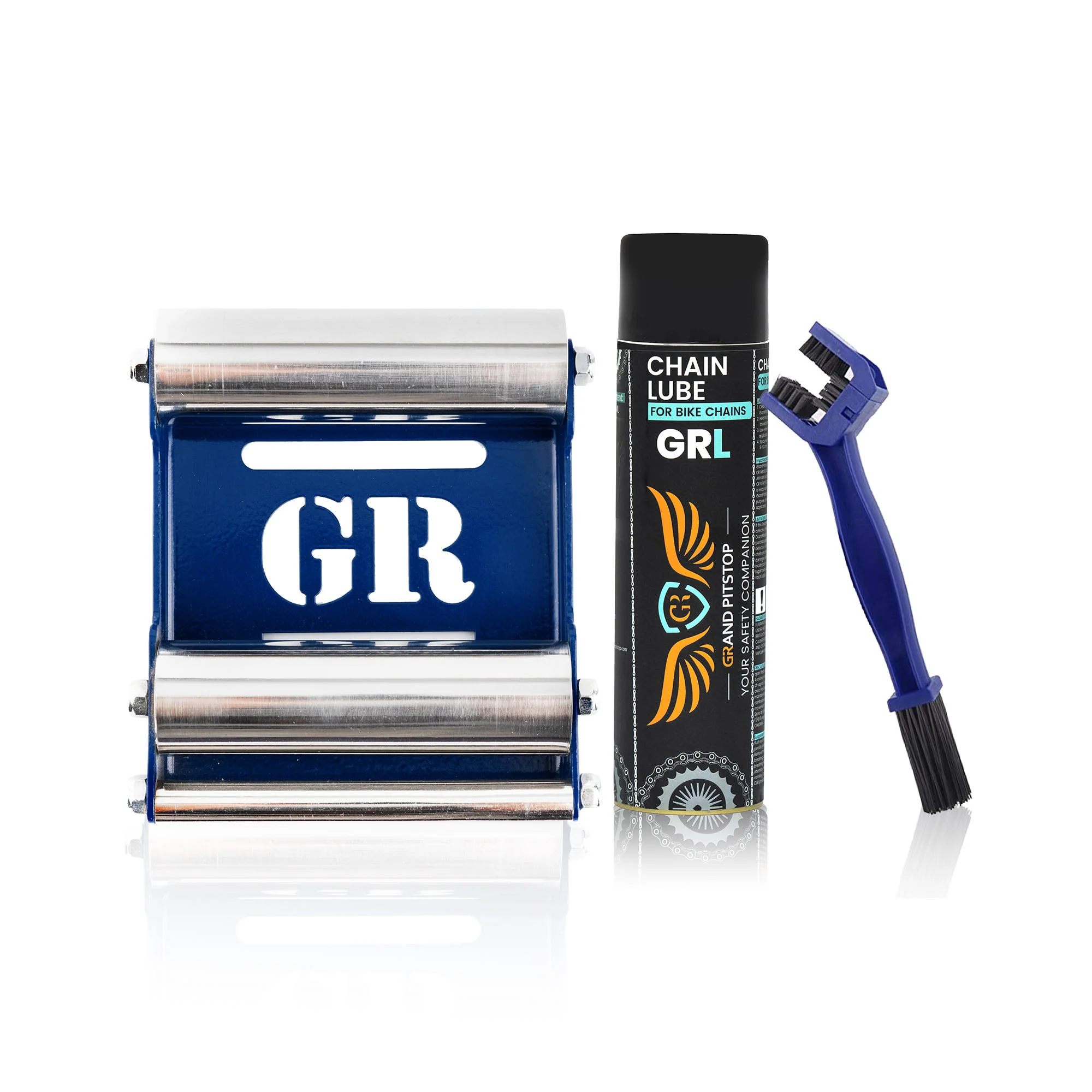 Combo of Chain Cleaning Brush & GR Chain Lube-500ml & GRoller Small