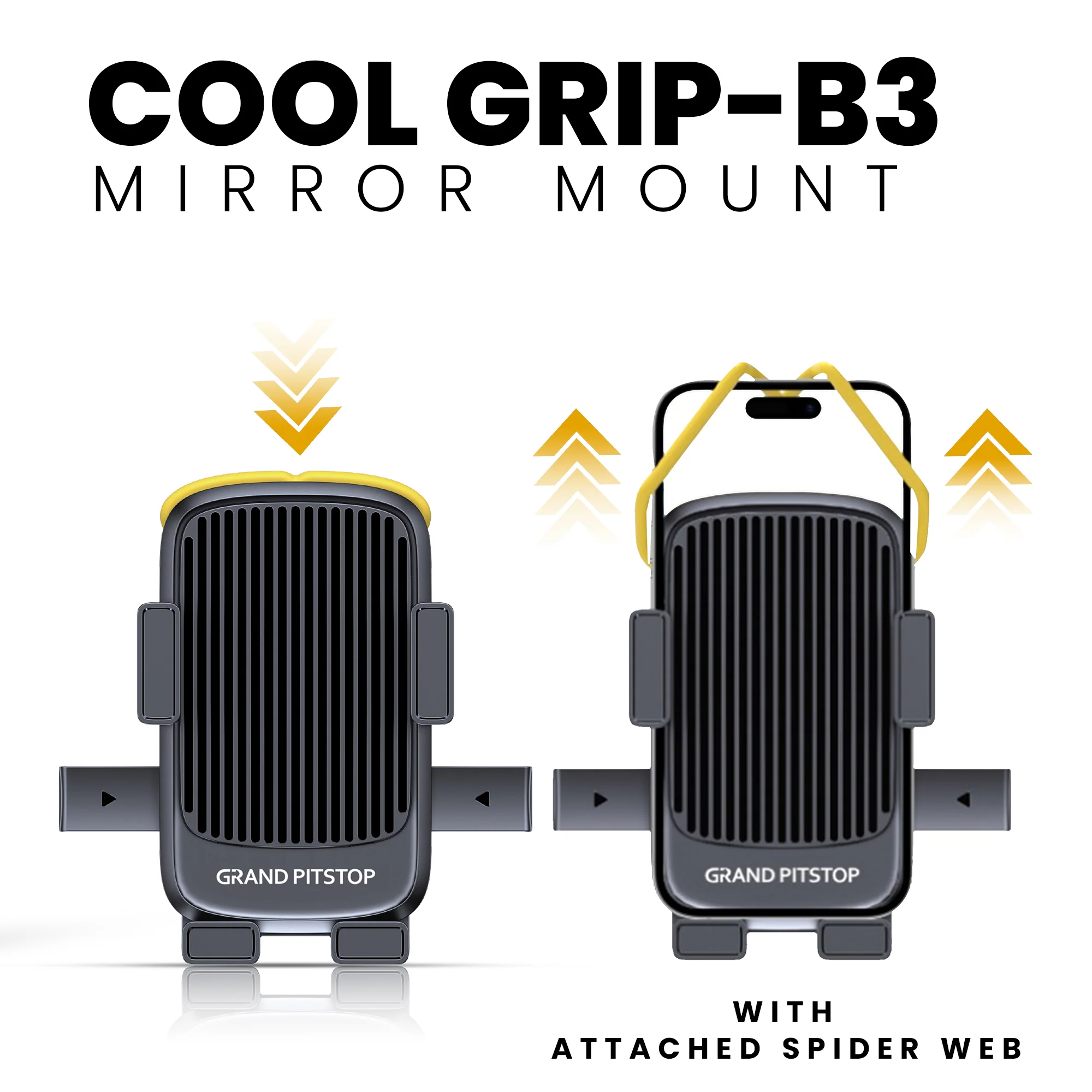 Cool Grip B3 Bike Mirror Mount Mobile Holder with One Click Locking - Black - Image 7