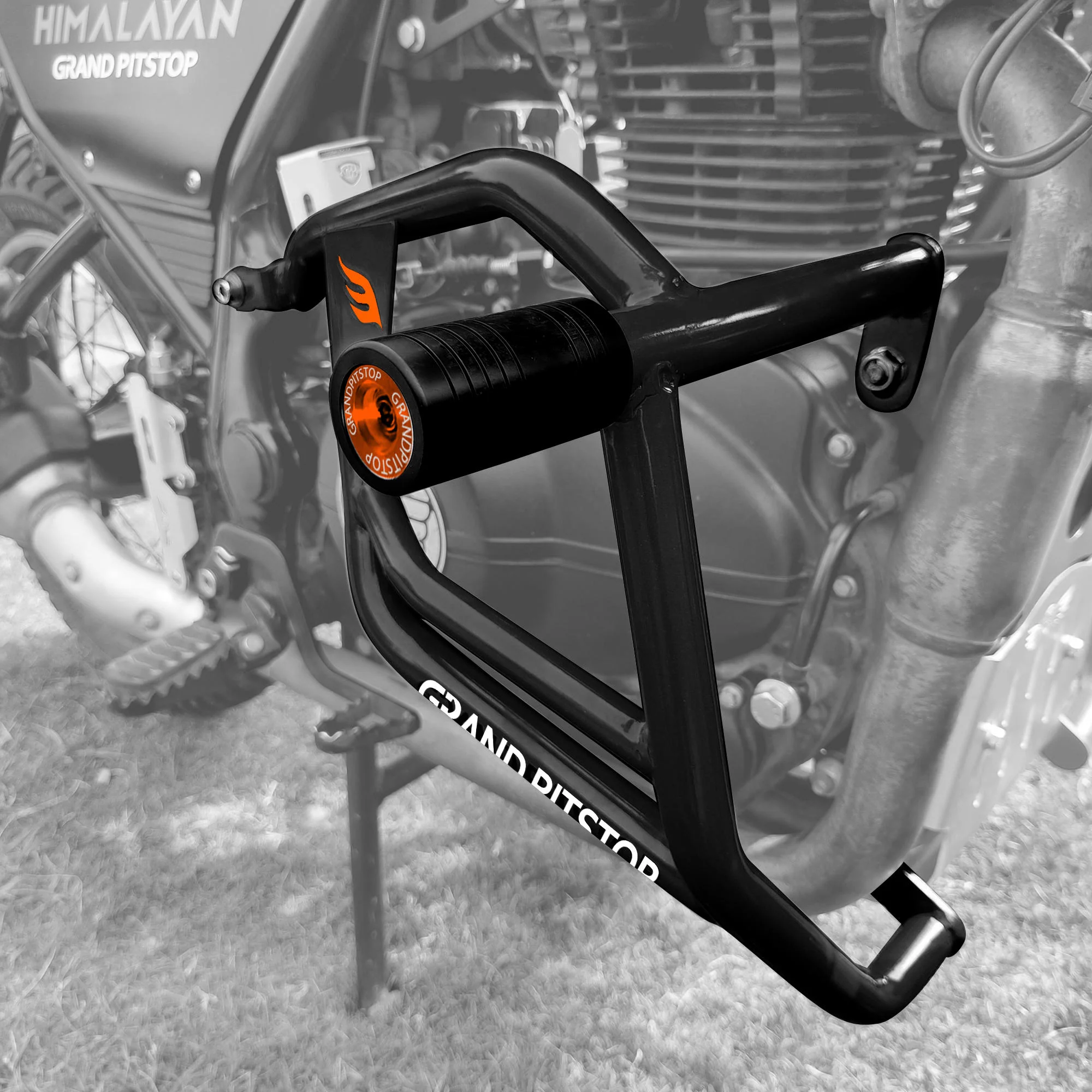 Crash Guard With Slider For Royal Enfield Himalayan - Black - Image 7