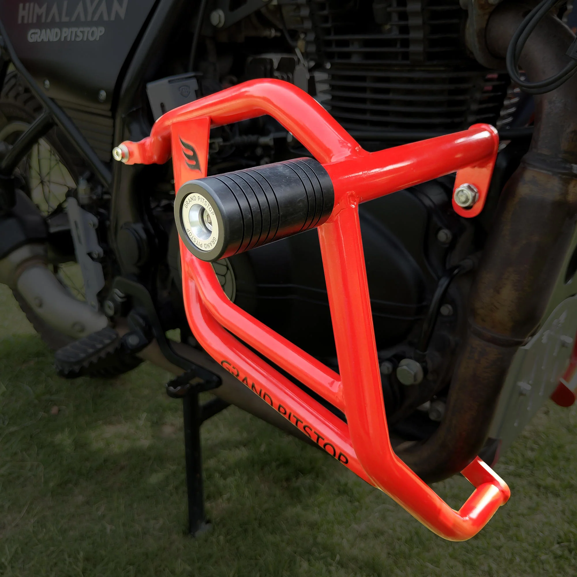 Crash Guard With Slider For Royal Enfield Himalayan - Red - Image 6