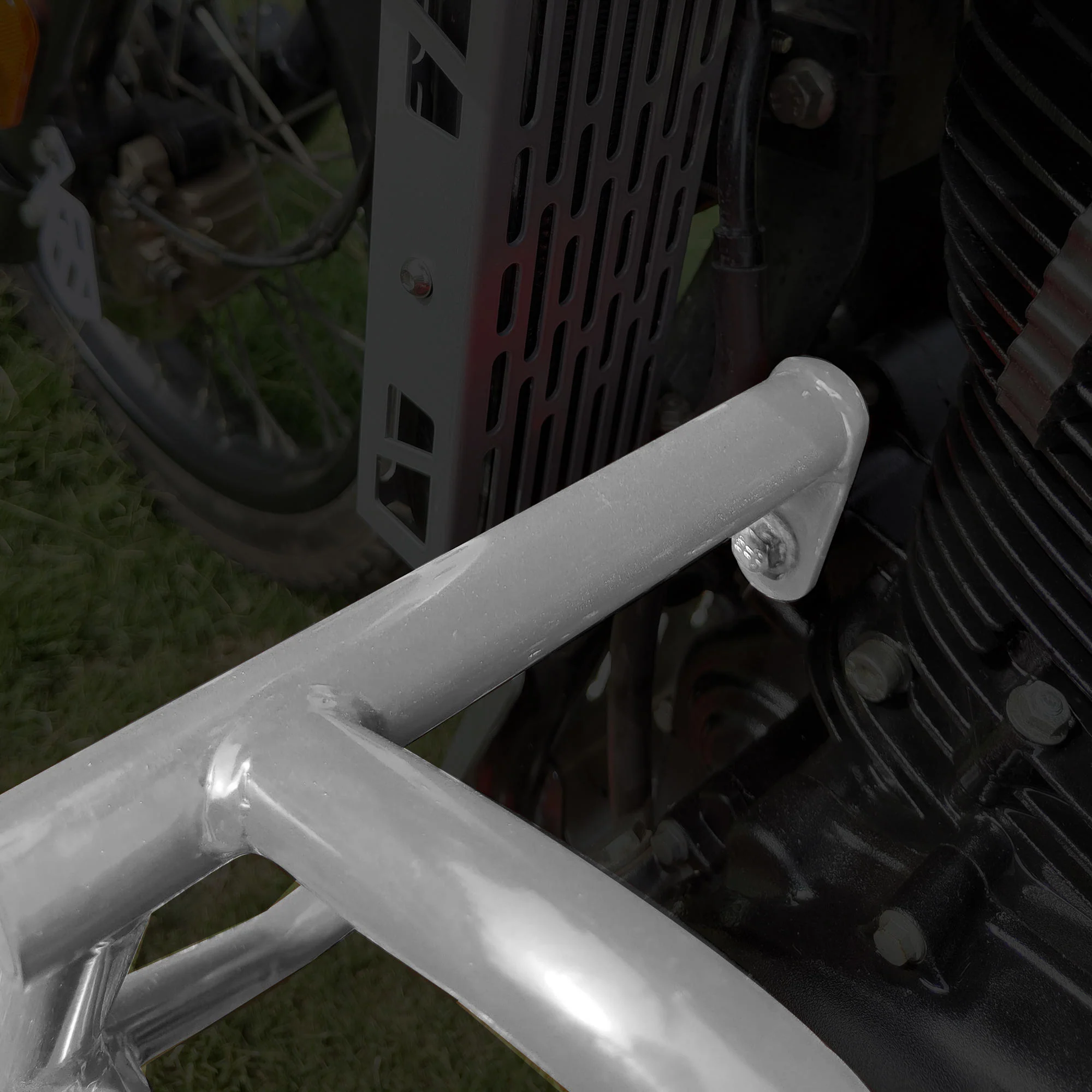Crash Guard With Slider For Royal Enfield Himalayan - Silver - Image 4