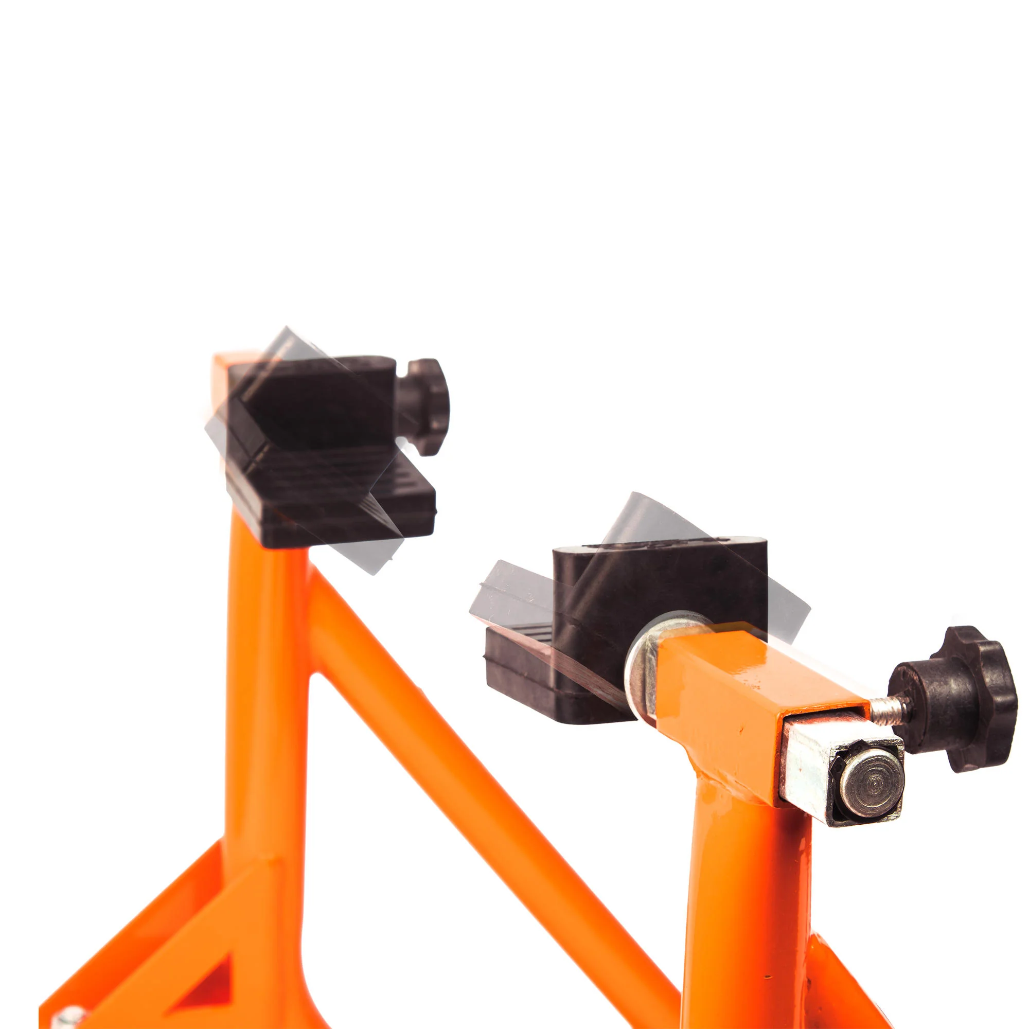 Dismantlable Rear Paddock Stand With 360 Rotation & Skate Wheels (Bike Wt upto: 280 kgs) - Black-Orange - Image 8