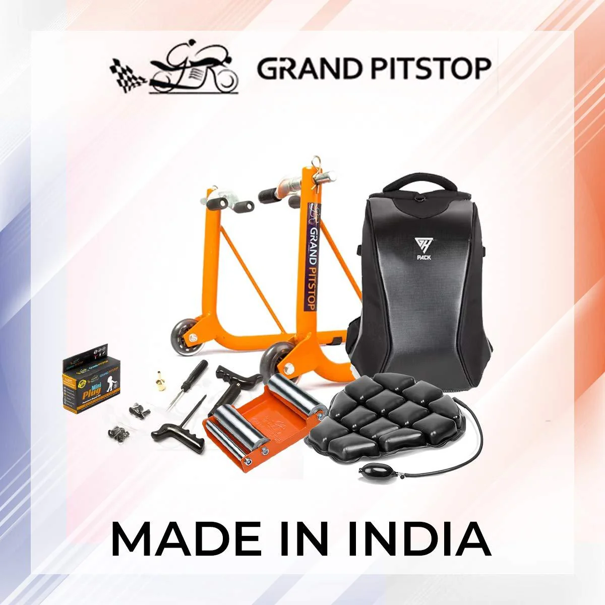 Dismantlable Rear Paddock Stand With Skate Wheels (Bike Wt upto: 450 kgs) - Black - Image 8