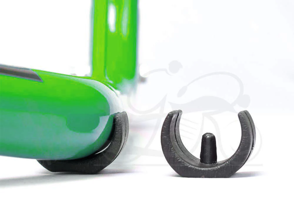Dismantlable Rear Paddock Stand With Skate Wheels (Bike Wt upto: 450 kgs) - Black-Green - Image 6