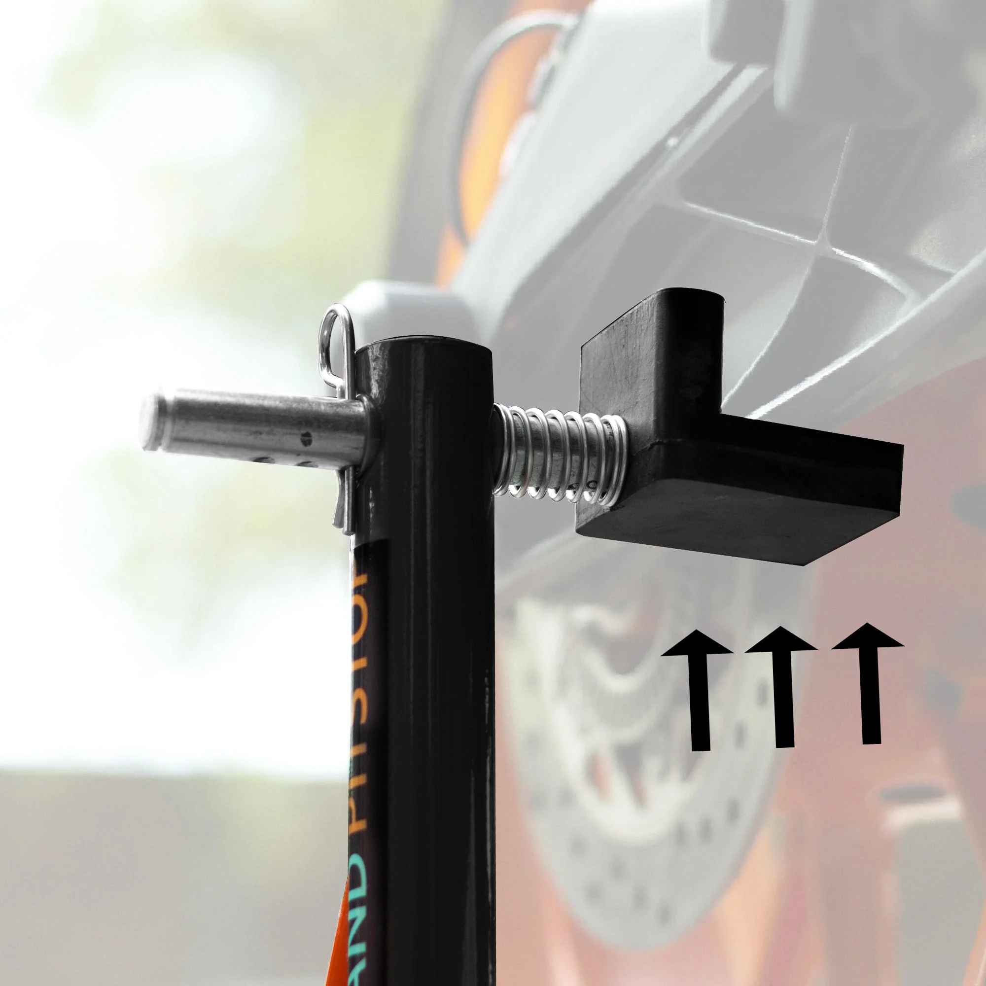 Dismantlable Rear Paddock Without Skate Wheels (upto 185 kg) - Black - Image 6