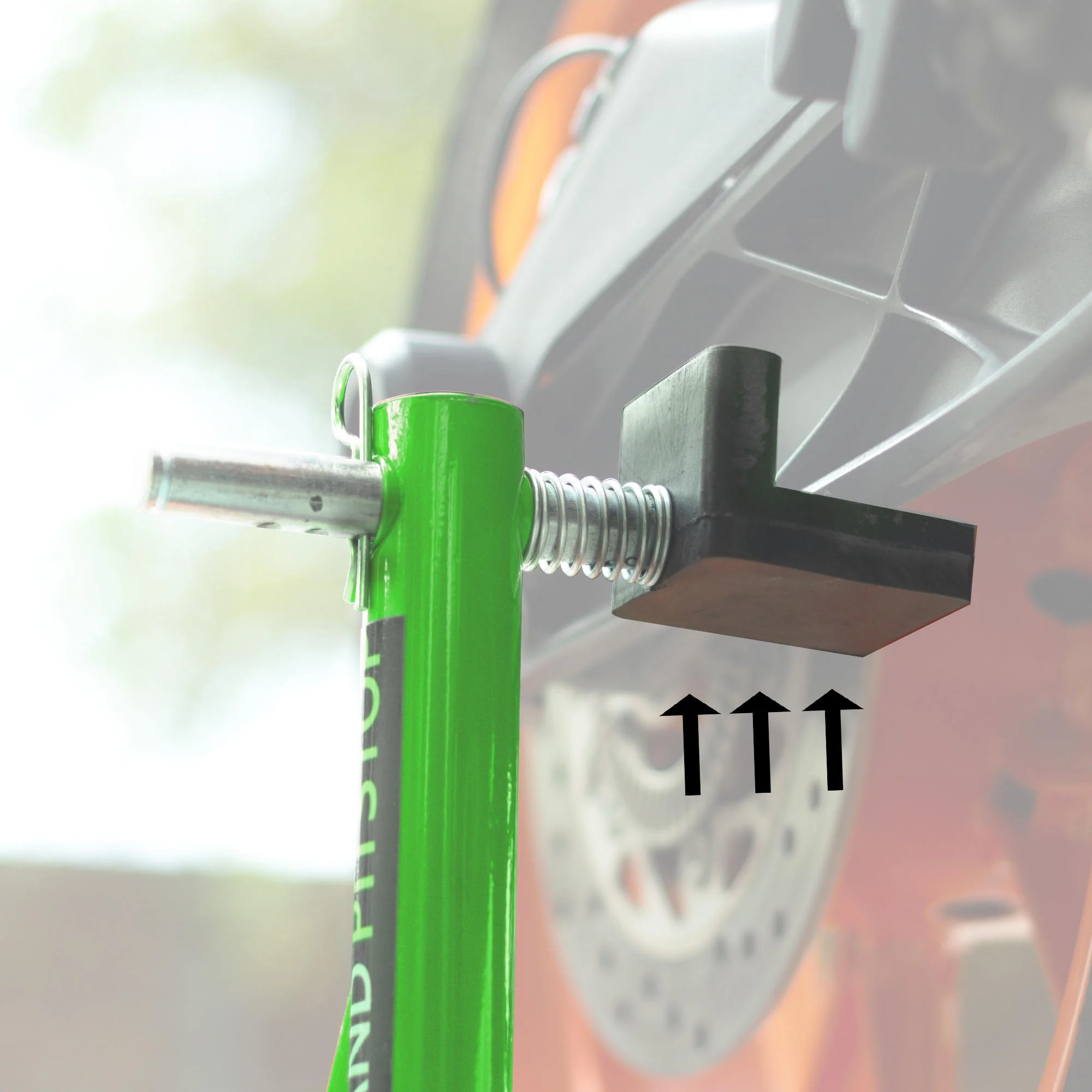 Dismantlable Rear Paddock Without Skate Wheels (upto 185 kg) - Green - Image 8