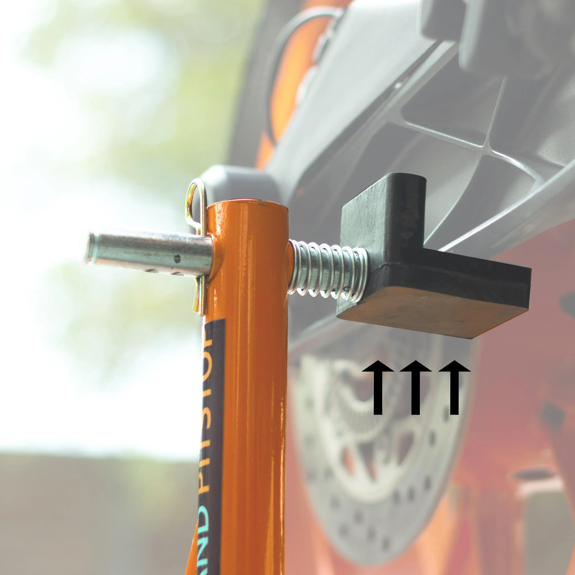 Dismantlable Rear Paddock Without Skate Wheels (upto 185 kg) - Orange - Image 7