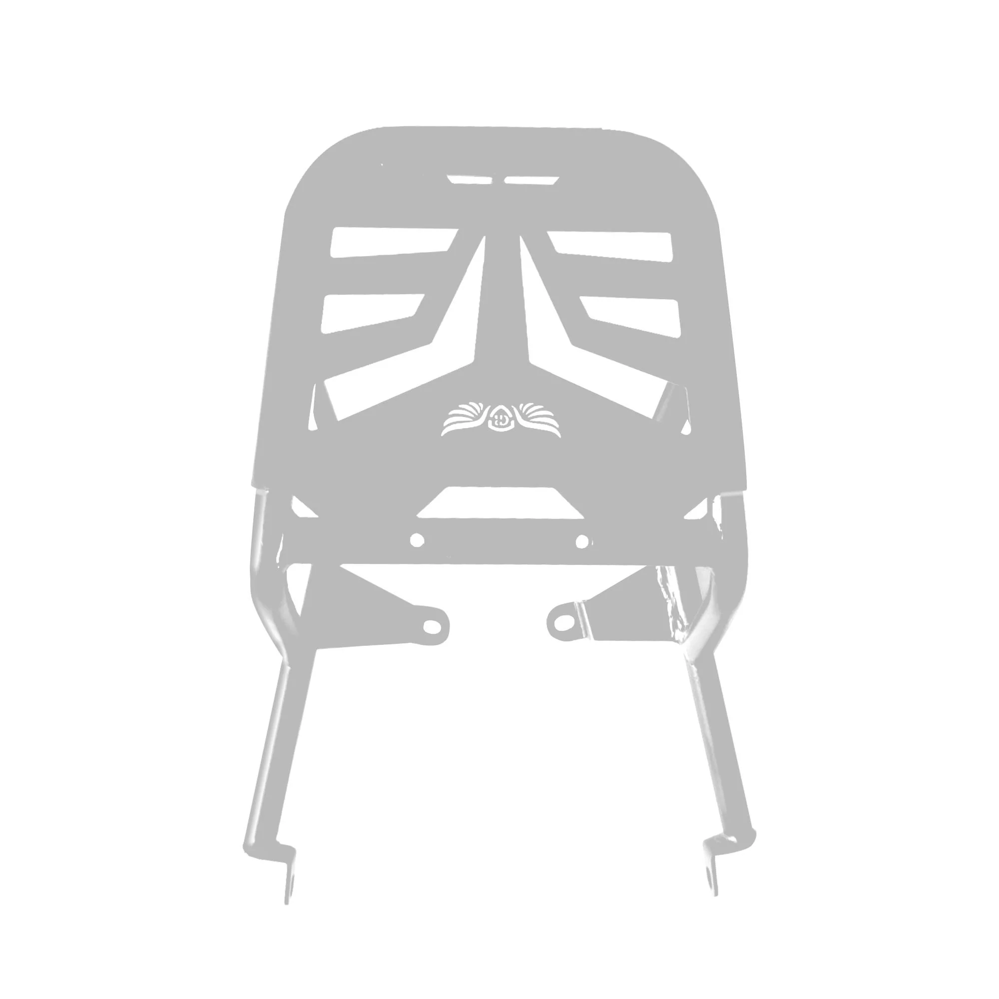 Extended Top Rack Carrier With Plate for Royal Enfield Himalayan (Compatible with Pillion Seat Backrest) - Silver - Image 3