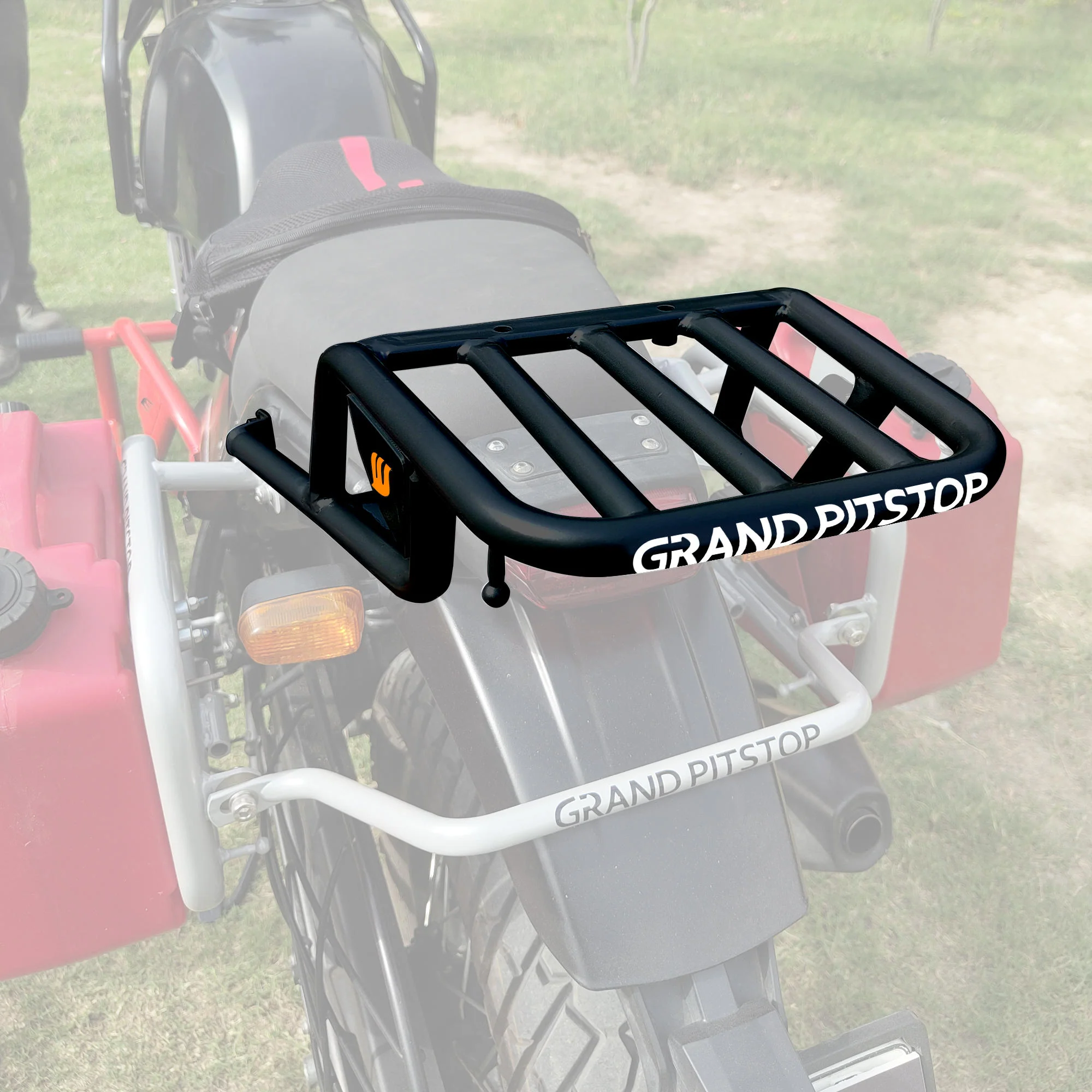 Extended Top Rack Carrier Without Plate for Royal Enfield Himalayan (Compatible with Pillion Seat Backrest) - Black - Image 2