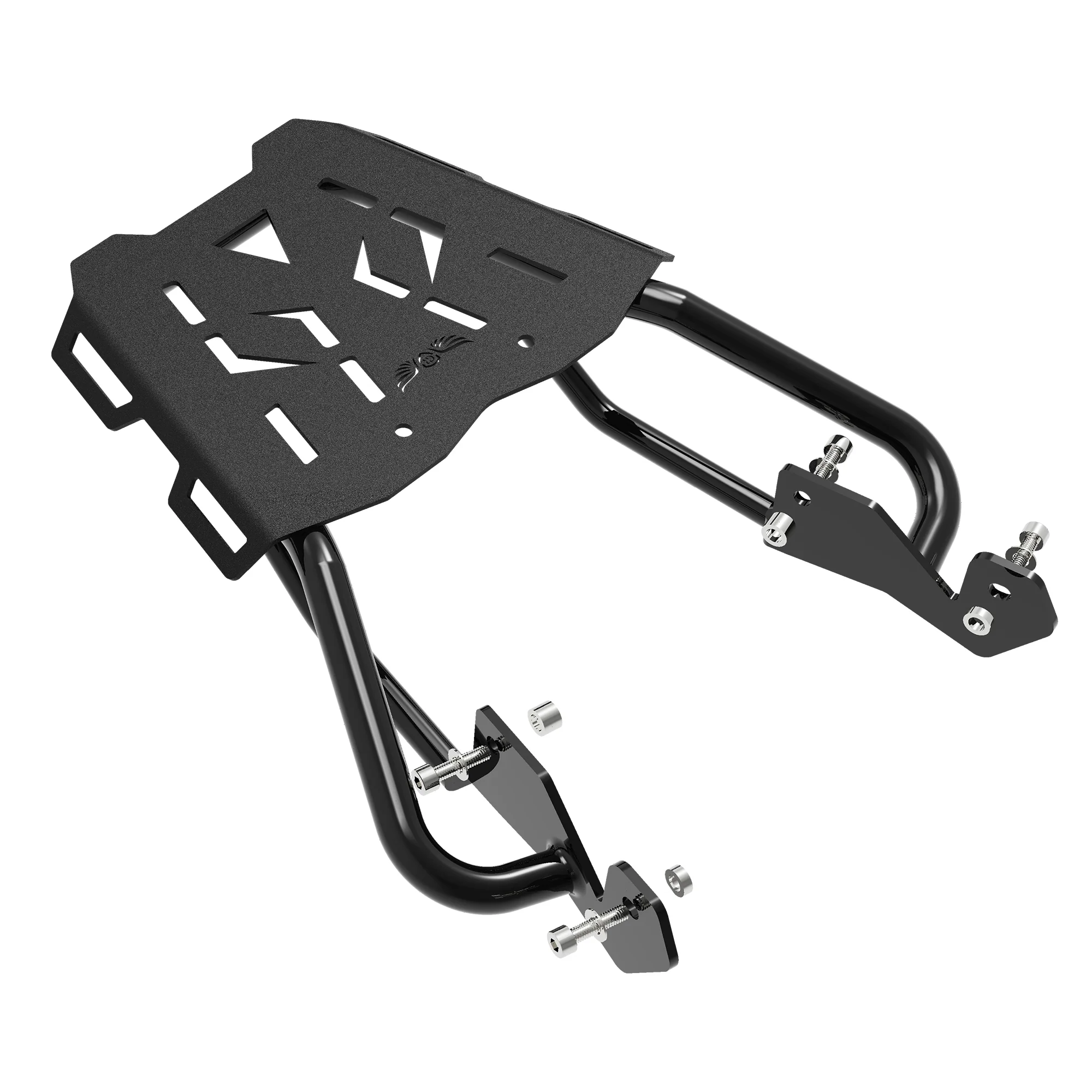 Extended Top Rack with Plate for KTM 200 Duke Gen 2 - Black - Image 3