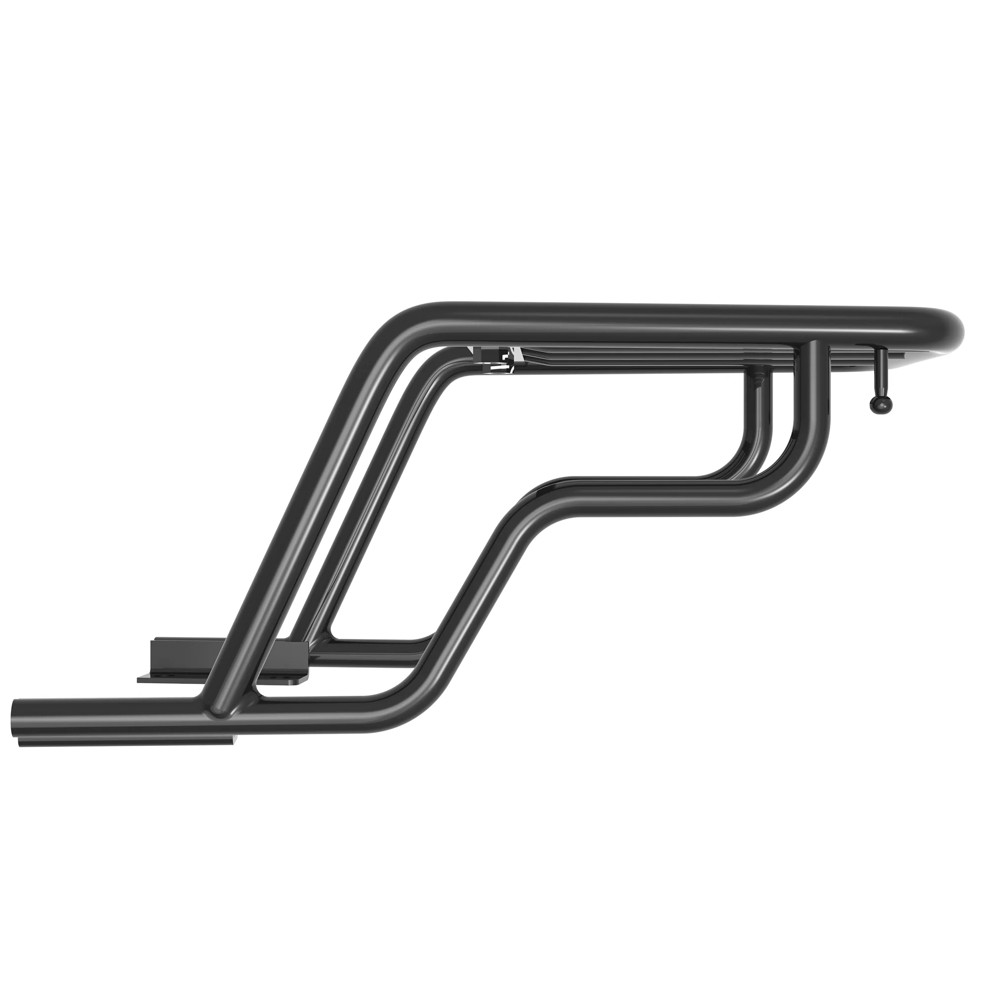 Extended Top Rack Without Plate for Royal Enfield Interceptor - Black - Image 3