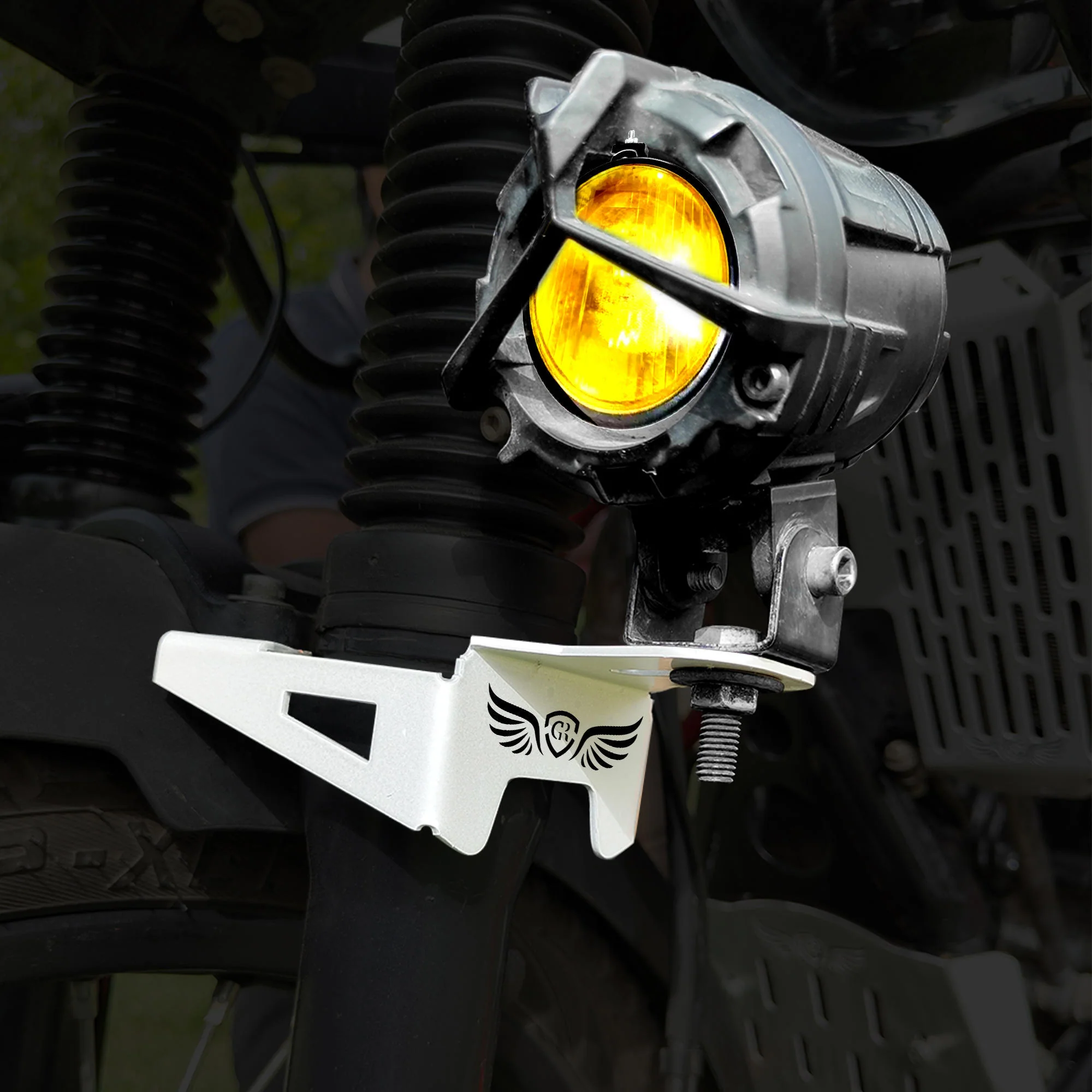 Fog Light Mount for Hero Xpulse 200 and Xpulse 400 - Silver - Image 4