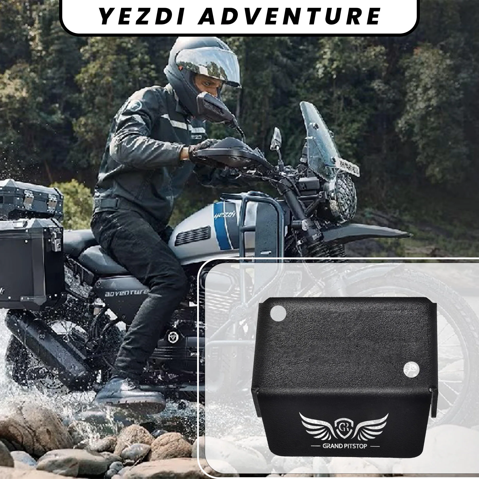 Front Fluid Reservoir Cap for Yezdi Adventure - Black
