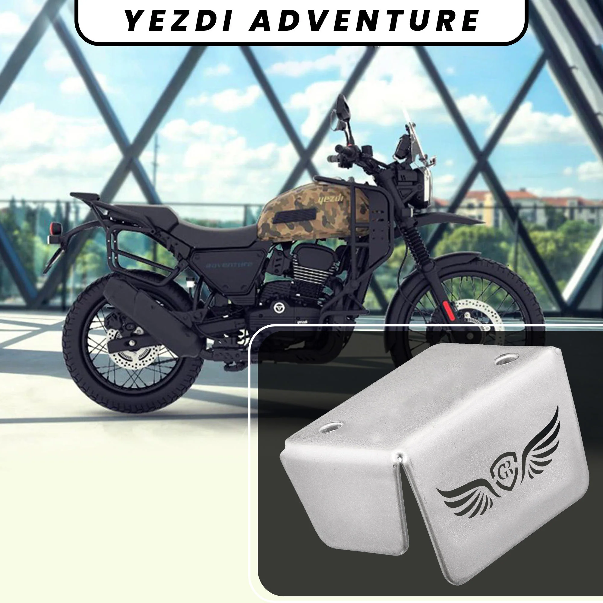 Front Fluid Reservoir Cap for Yezdi Adventure - Silver