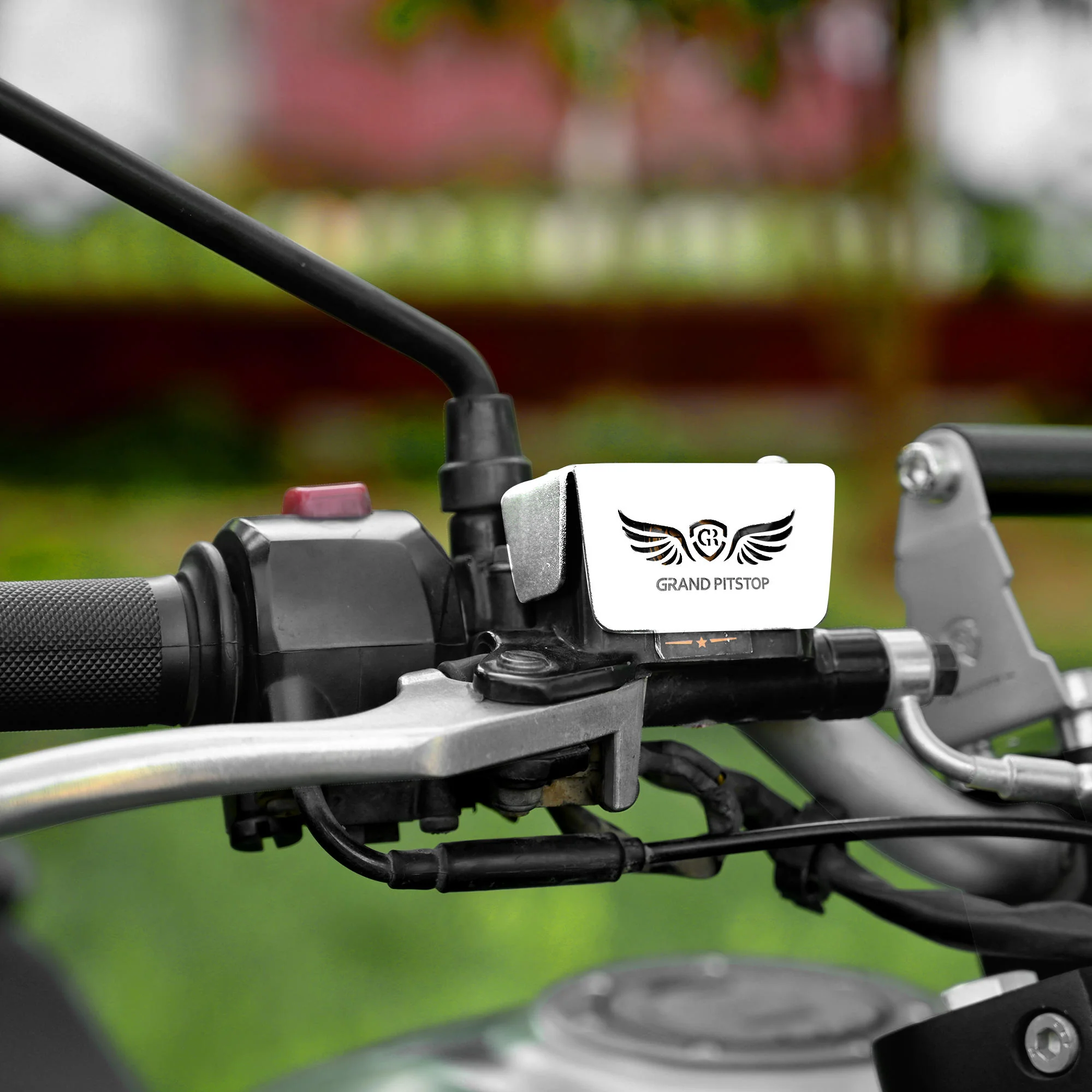 Front Fluid Reservoir Cap for Yezdi Adventure - Silver - Image 2