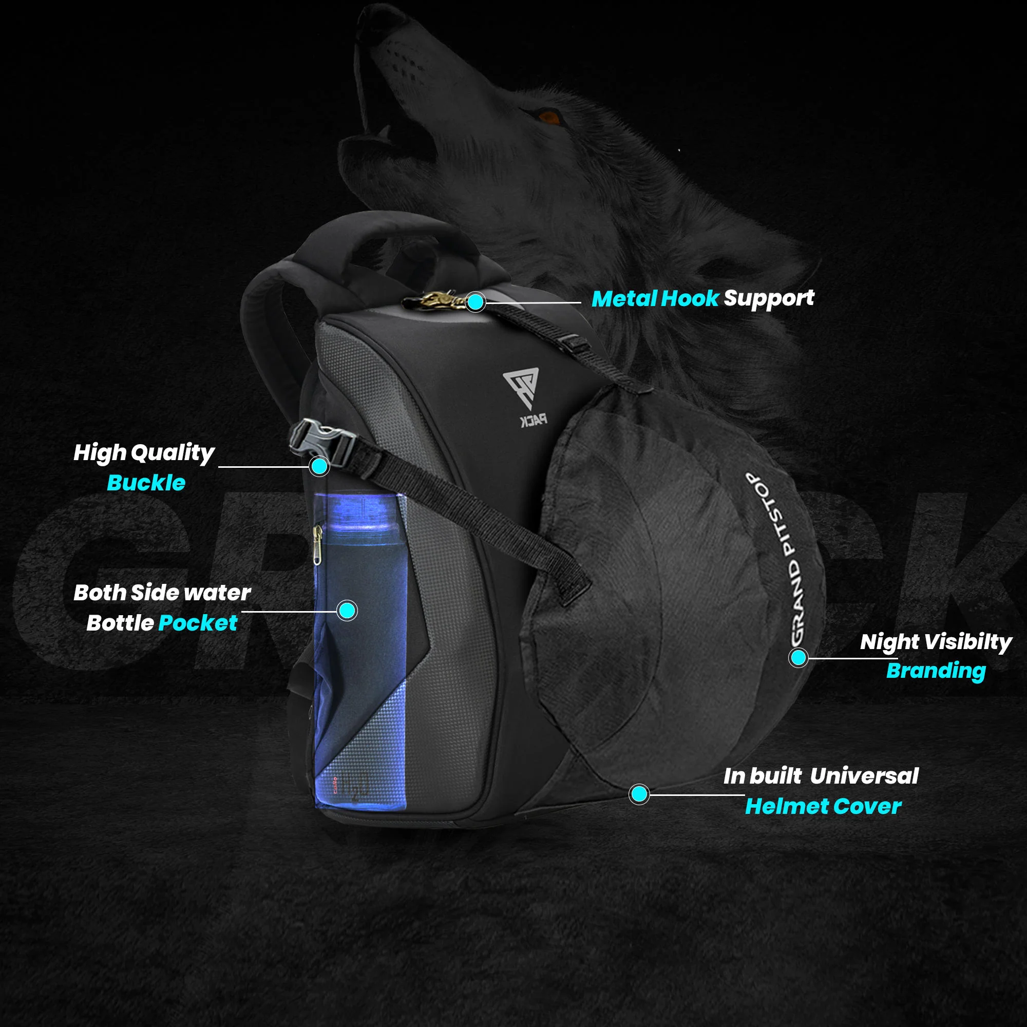 GR Pack Anti Theft 25l Backpack - Matte Black - Image 6