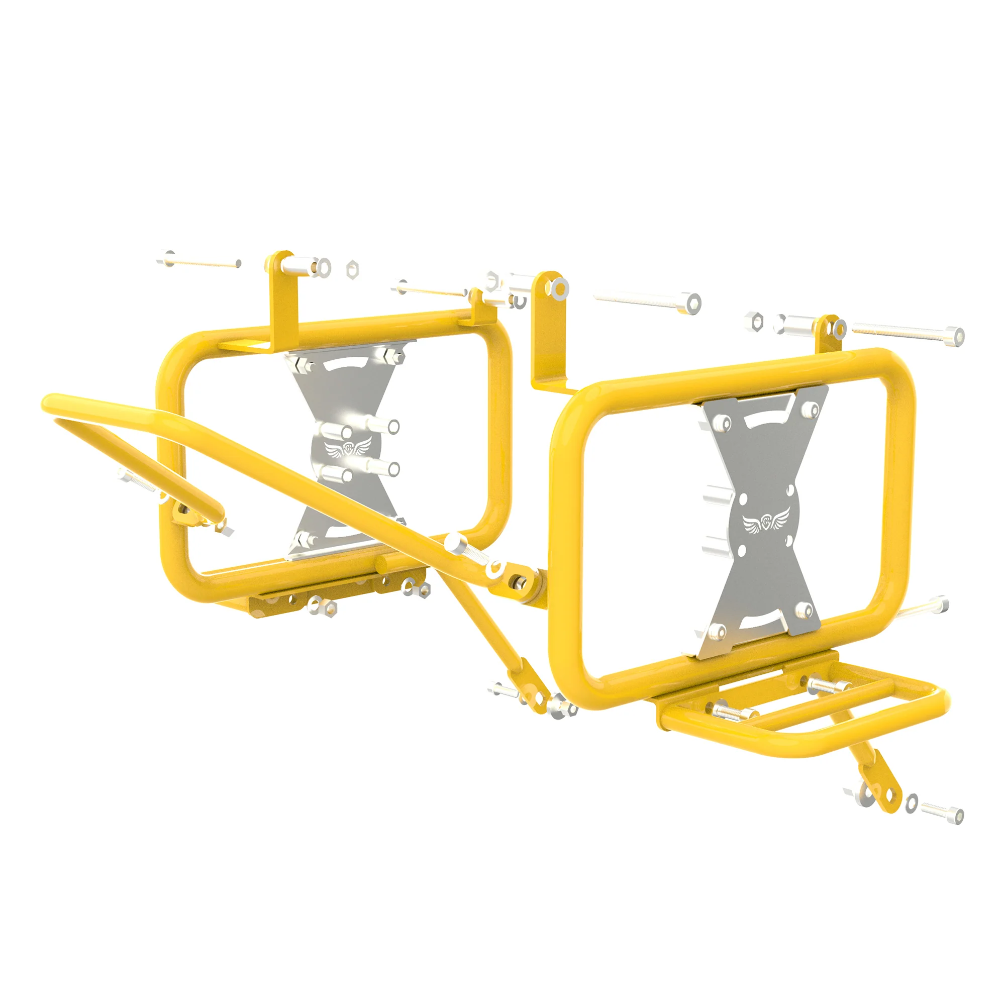 Saddle Stay for Royal Enfield Himalayan 450 - Yellow-Silver - Image 3