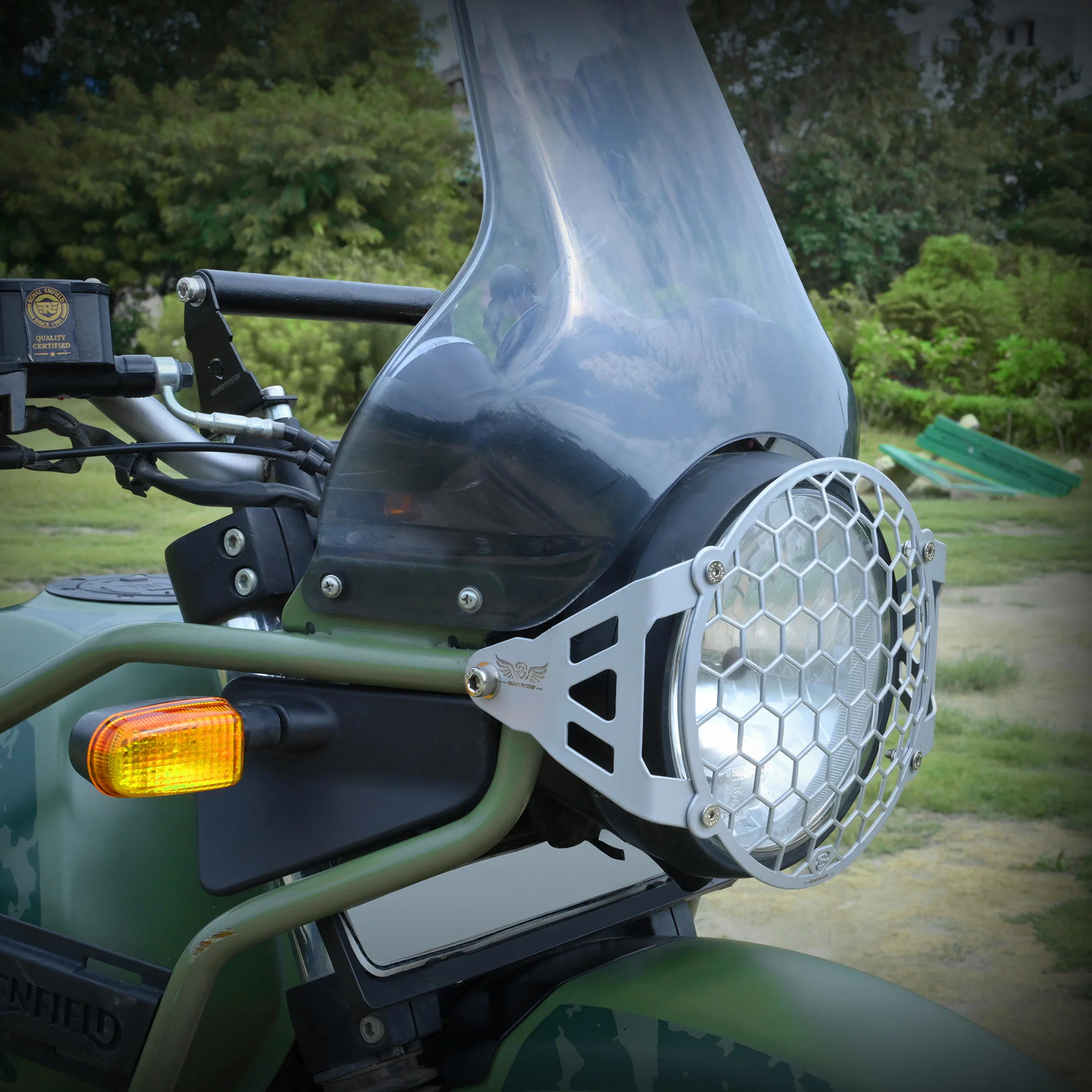 Headlight Grill for Royal Enfield Himalayan BS4-BS6 Model (2019-21) - Silver - Image 8