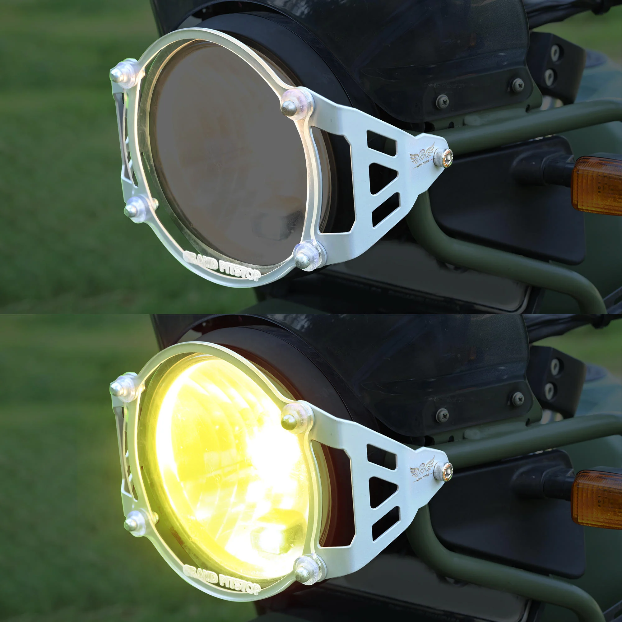 Headlight Guard for Royal Enfield Himalayan BS4-BS6 Model (2019-21) - Silver - Image 3