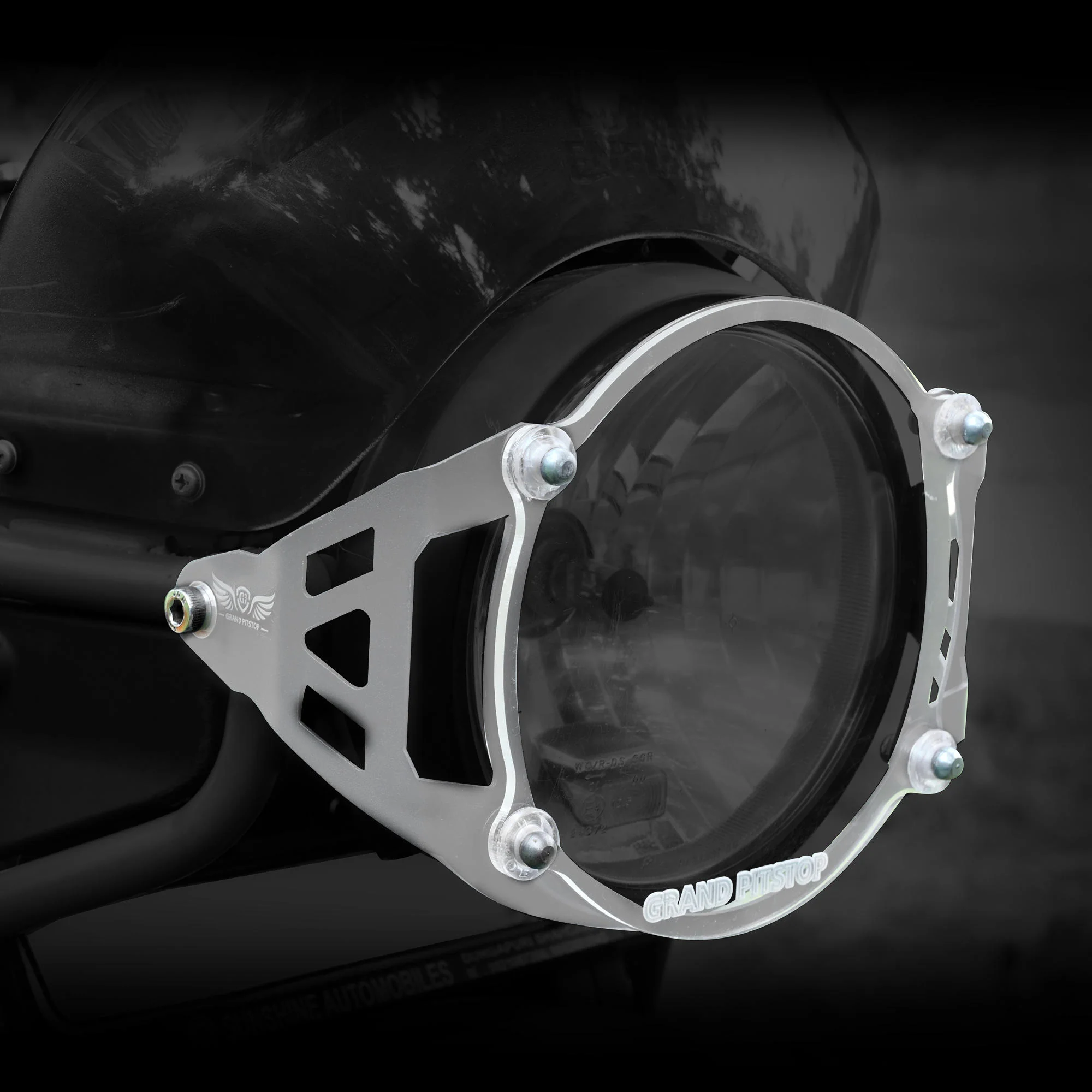 Headlight Guard for Royal Enfield Scram 411 - Silver - Image 4