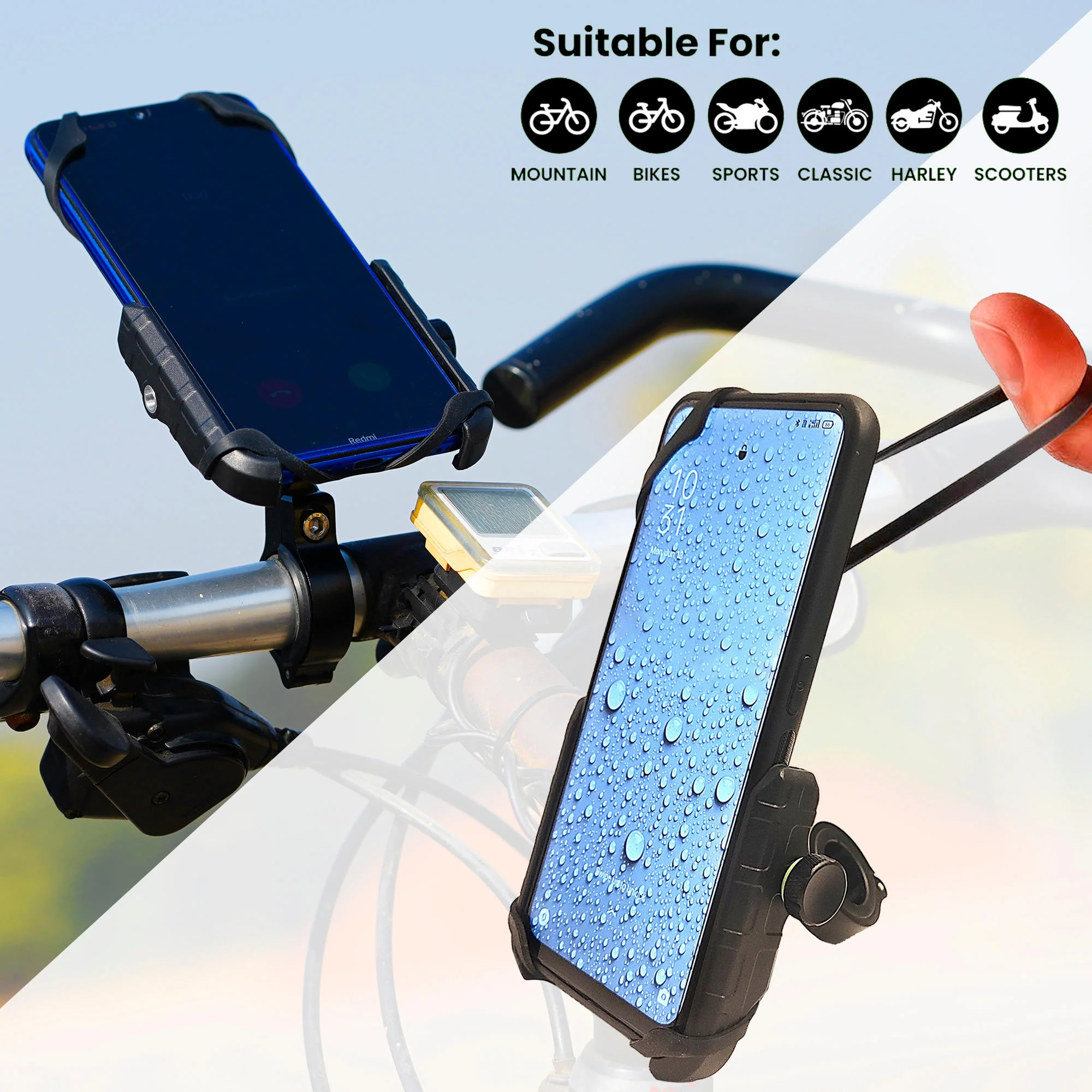 Jaw Grip Aluminium Mobile Holder without Charger - Black - Image 5