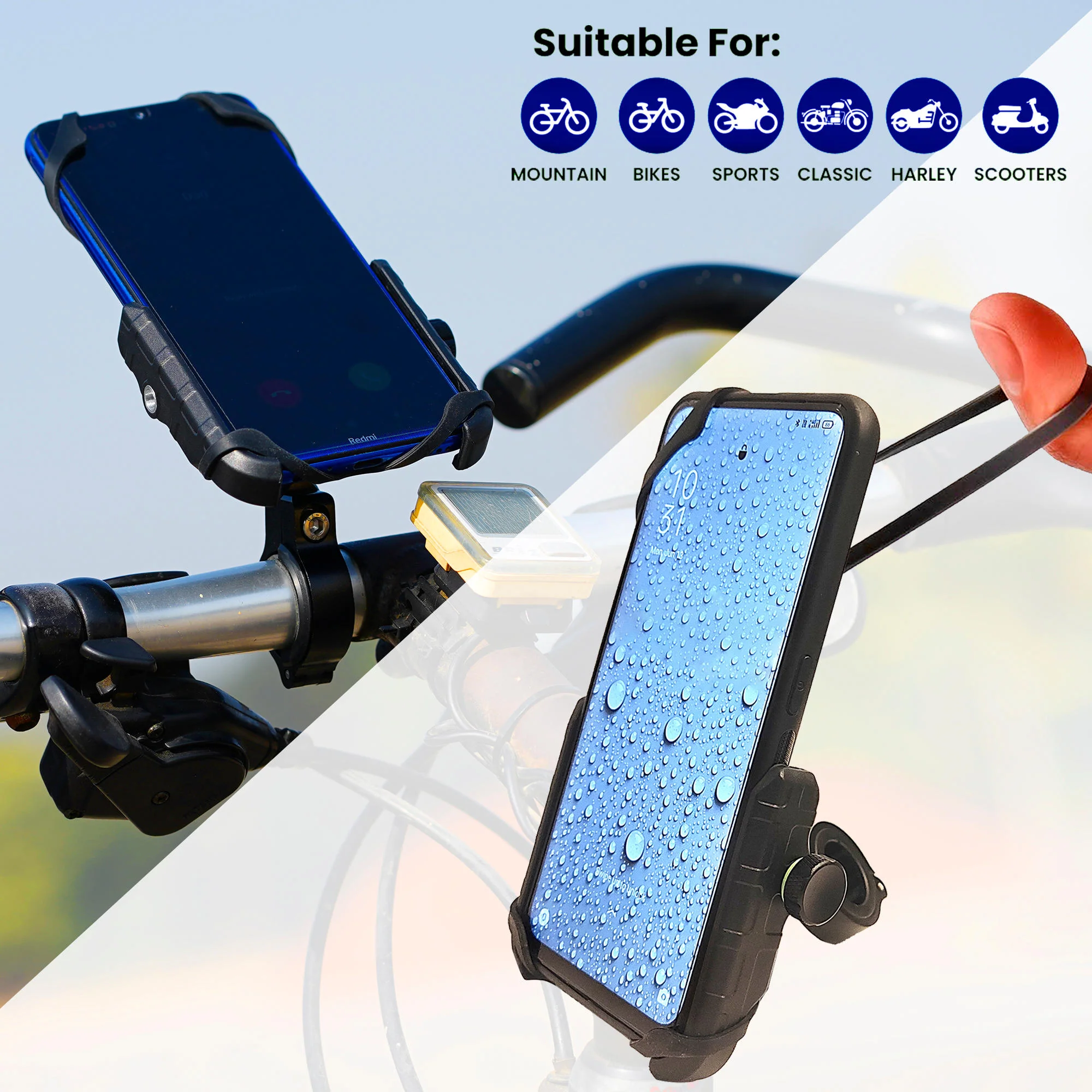 Jaw Grip Aluminium Mobile Holder without Charger - Blue - Image 5