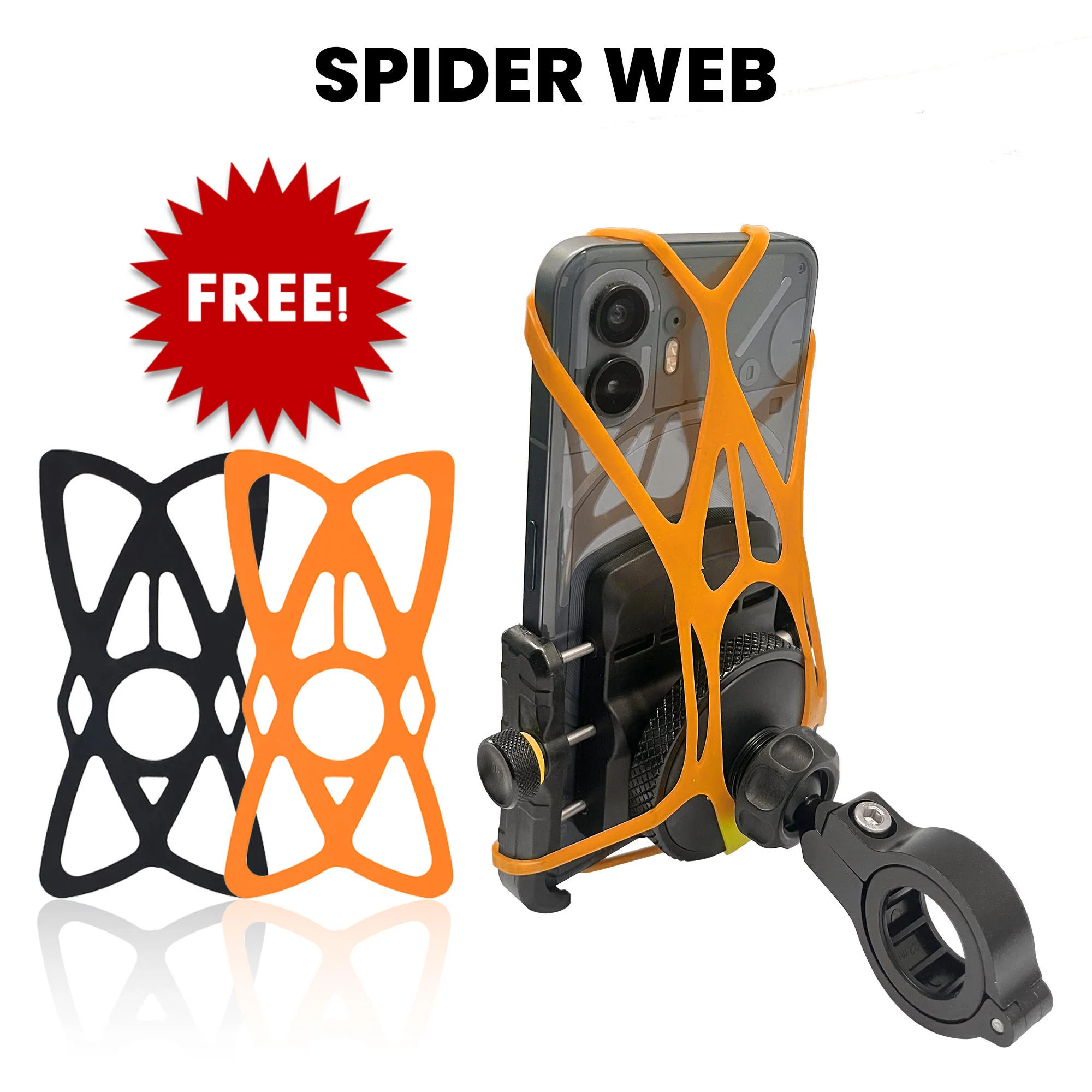 Jaw Grip Aluminium Mobile Holder with Vibration Dampener - Black - Image 6