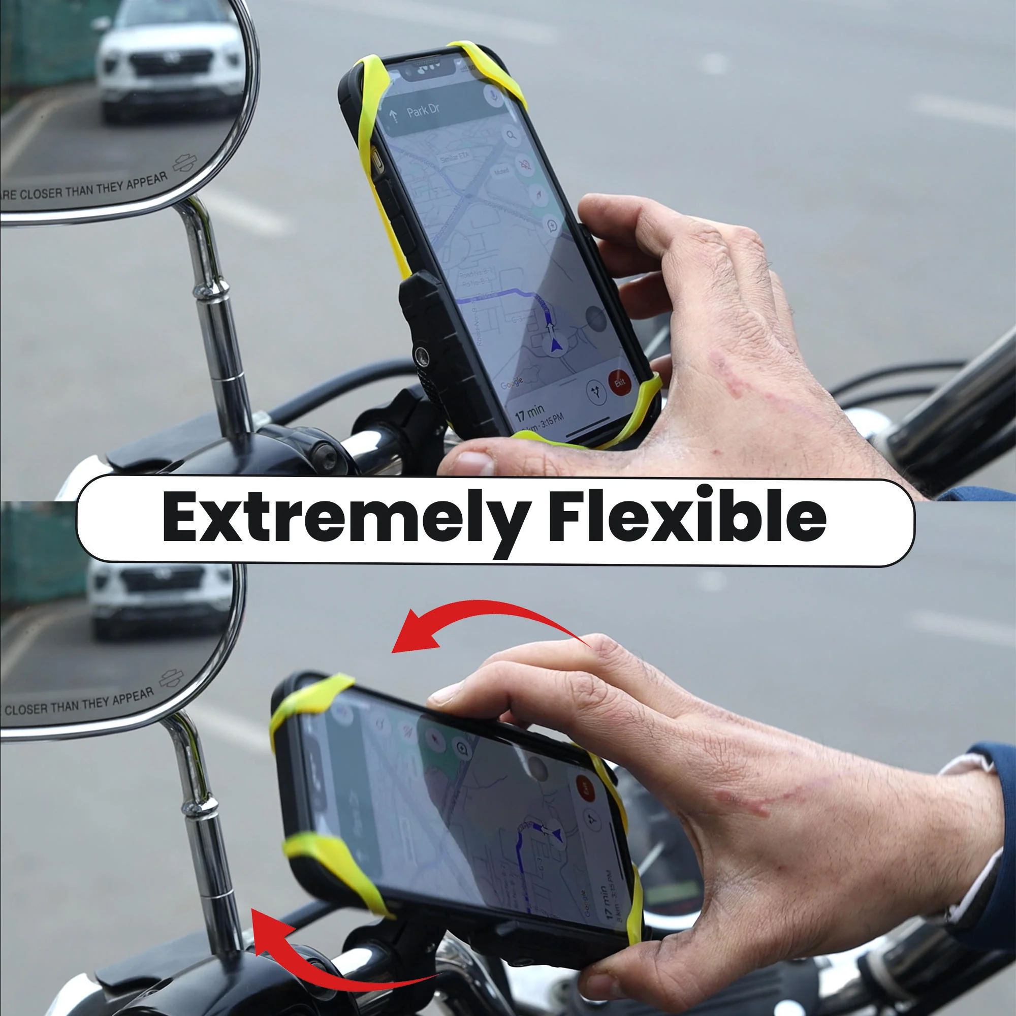 Jaw Grip Aluminium Mobile Holder with Vibration Dampener - Black - Image 7