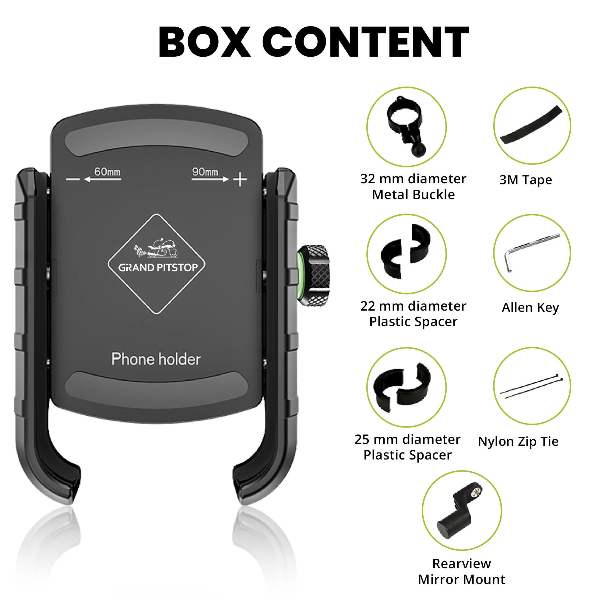 Jaw Grip Aluminium Mobile Holder with Vibration Dampener - Black - Image 8
