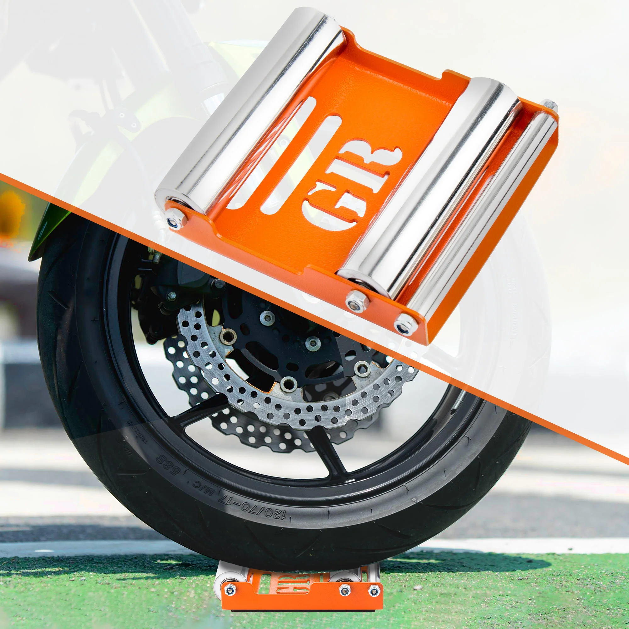 GRoller - Paddock Stand Replacement (Medium - Bike Wt. 220 kg) - Orange - Image 3