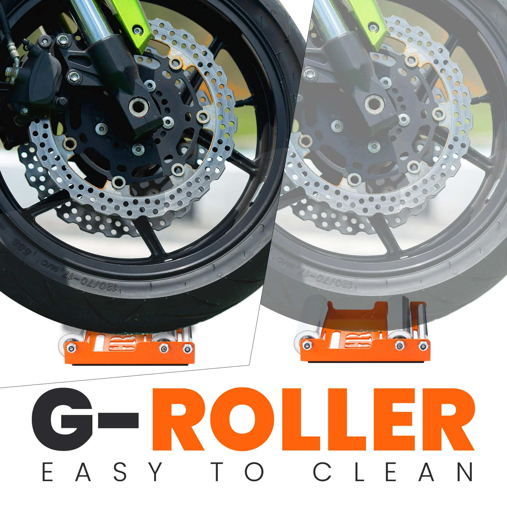 GRoller - Paddock Stand Replacement (Medium - Bike Wt. 220 kg) - Orange - Image 4