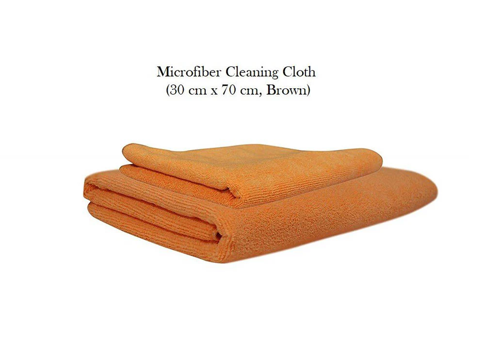 Microfiber Cleaning Cloth for Bike & Car (30 cm X 70 cm) - Pack of 2 (Brown and Purple) - Image 3