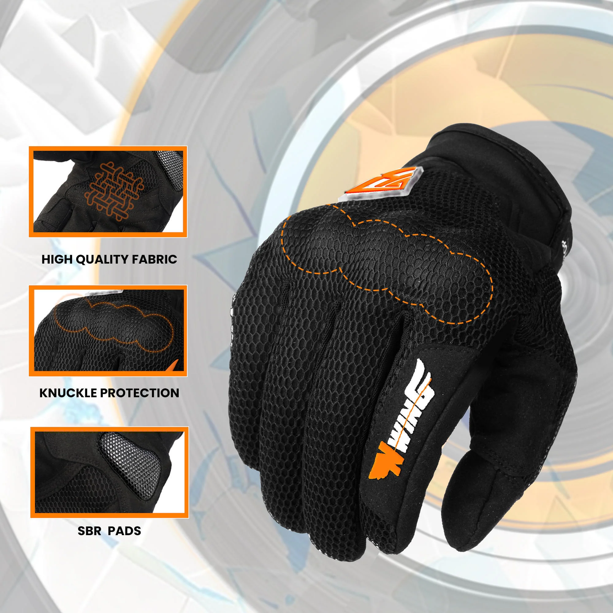 Night Wing Motorcycle LED Gloves - Image 3