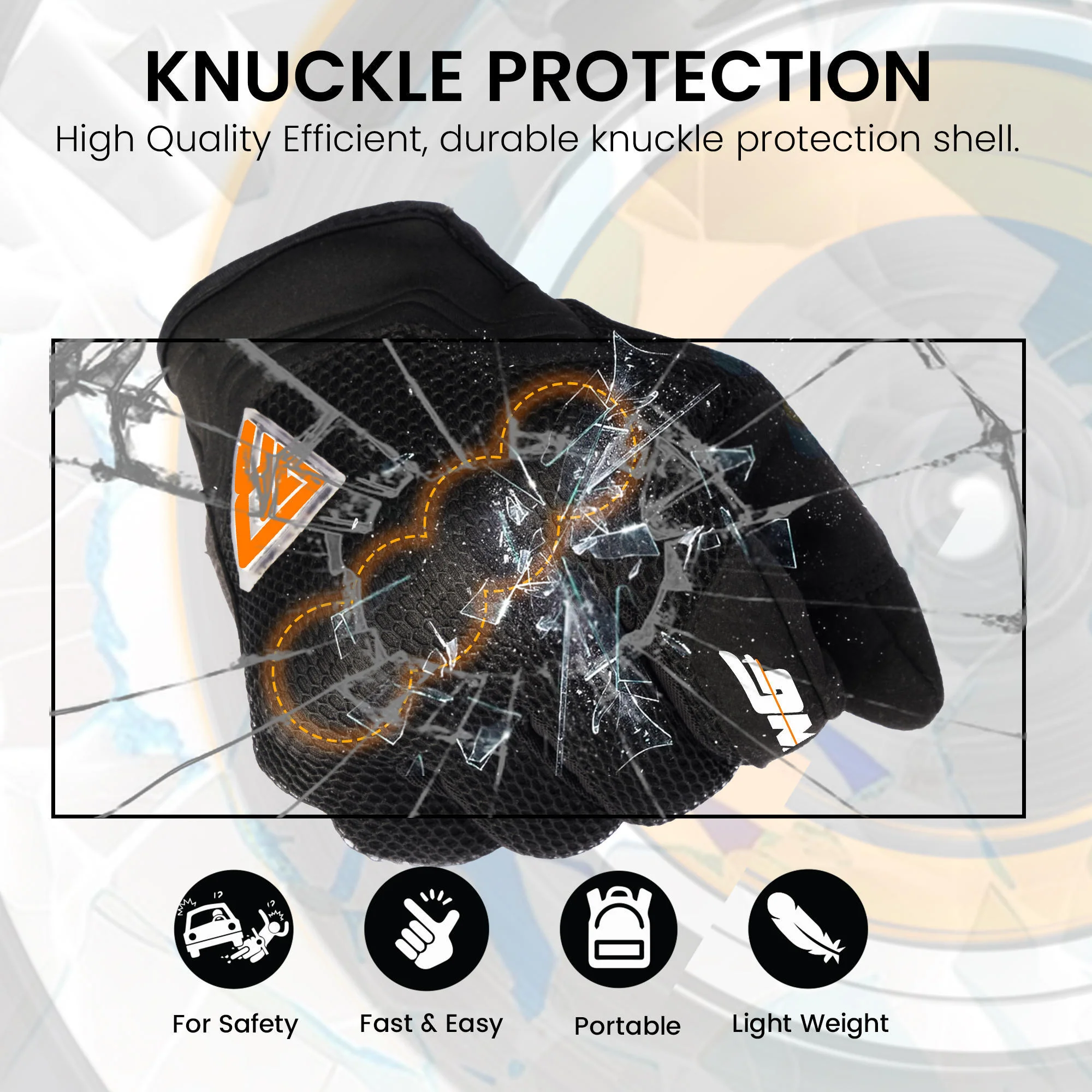 Night Wing Motorcycle LED Gloves - Image 6