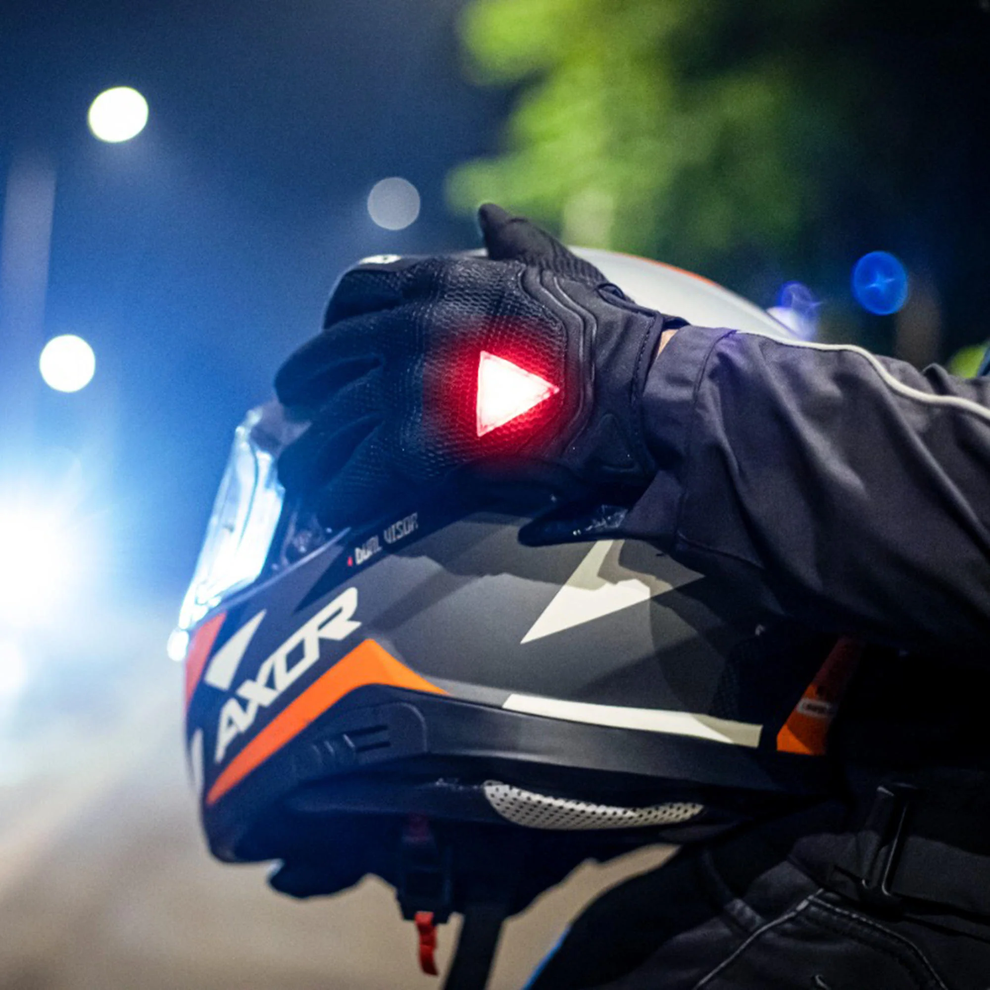 Night Wing Motorcycle LED Gloves - Black - Image 3